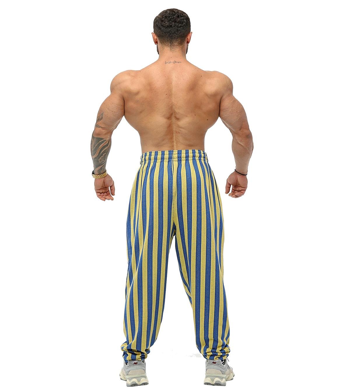 Men's Striped Loose Fit Ukrainian Flag Sweatpants