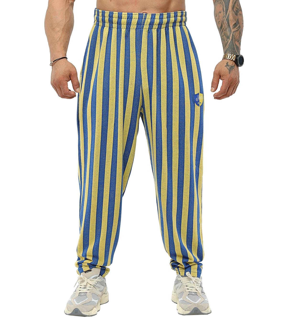 Men's Striped Loose Fit Ukrainian Flag Sweatpants