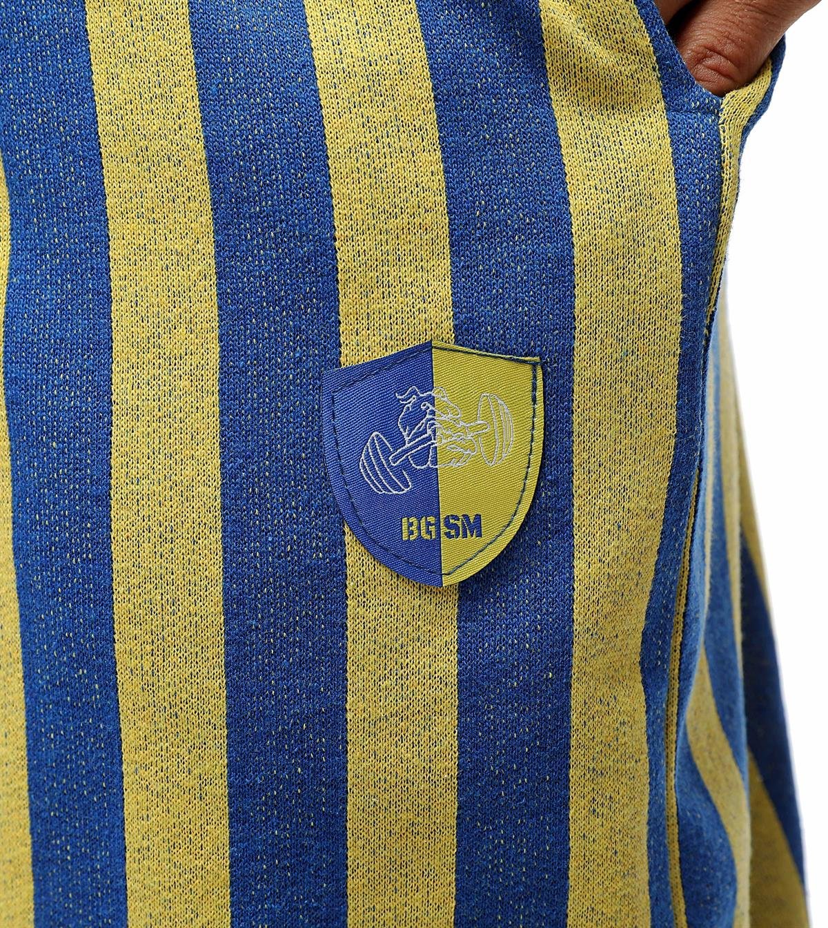 Men's Striped Loose Fit Ukrainian Flag Sweatpants