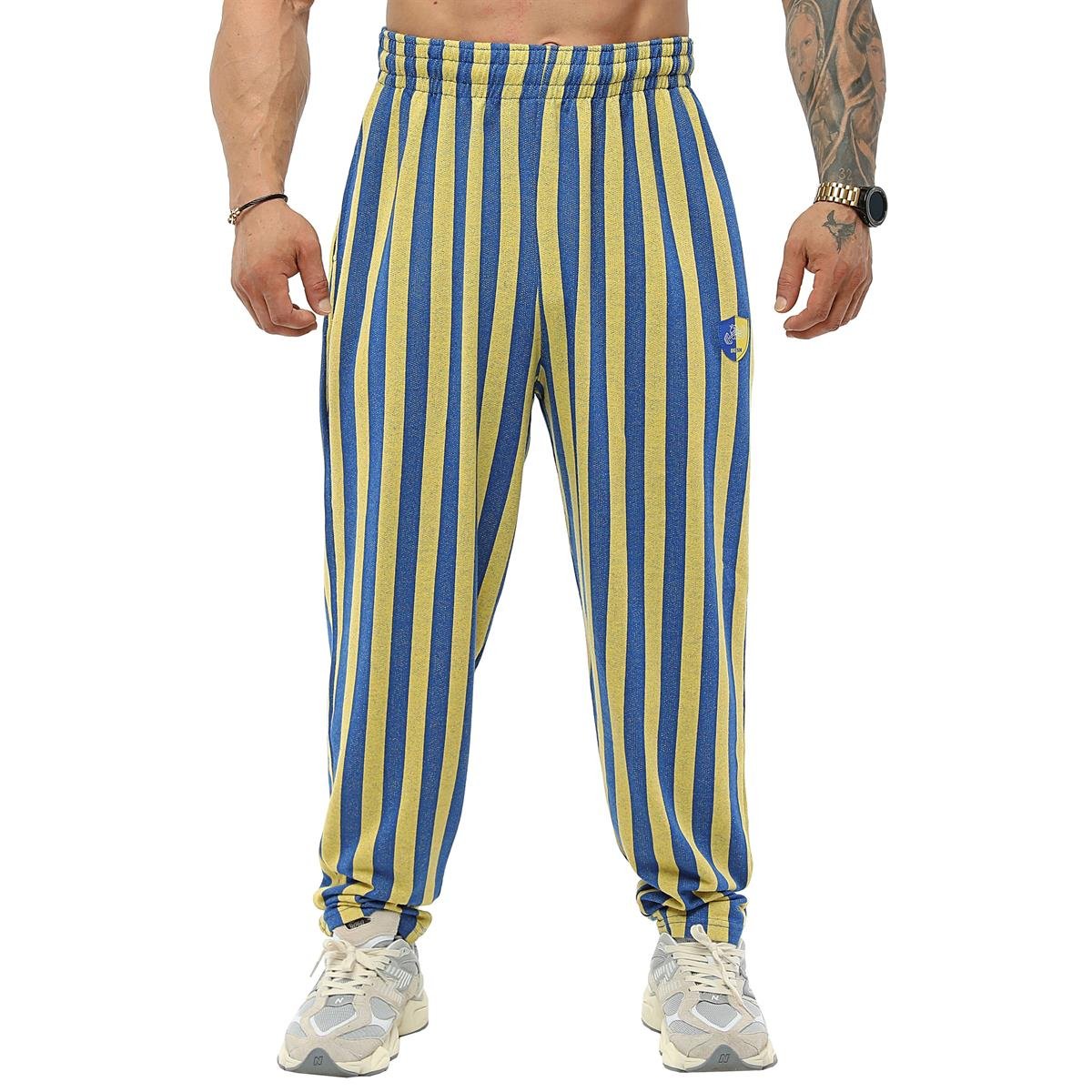 Men's Striped Loose Fit Ukrainian Flag Sweatpants