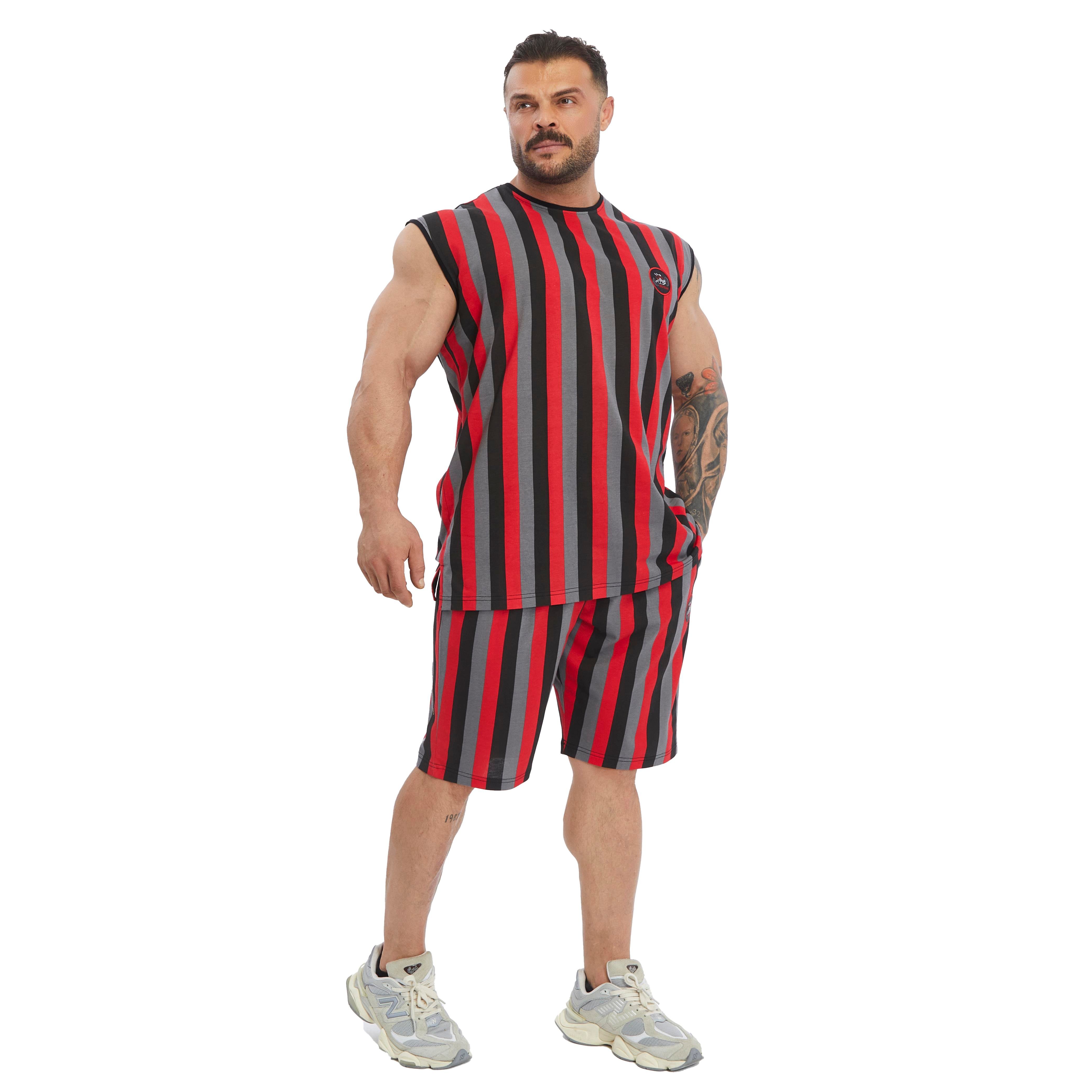 Men's Striped Sleeveless Cotton T-shirt