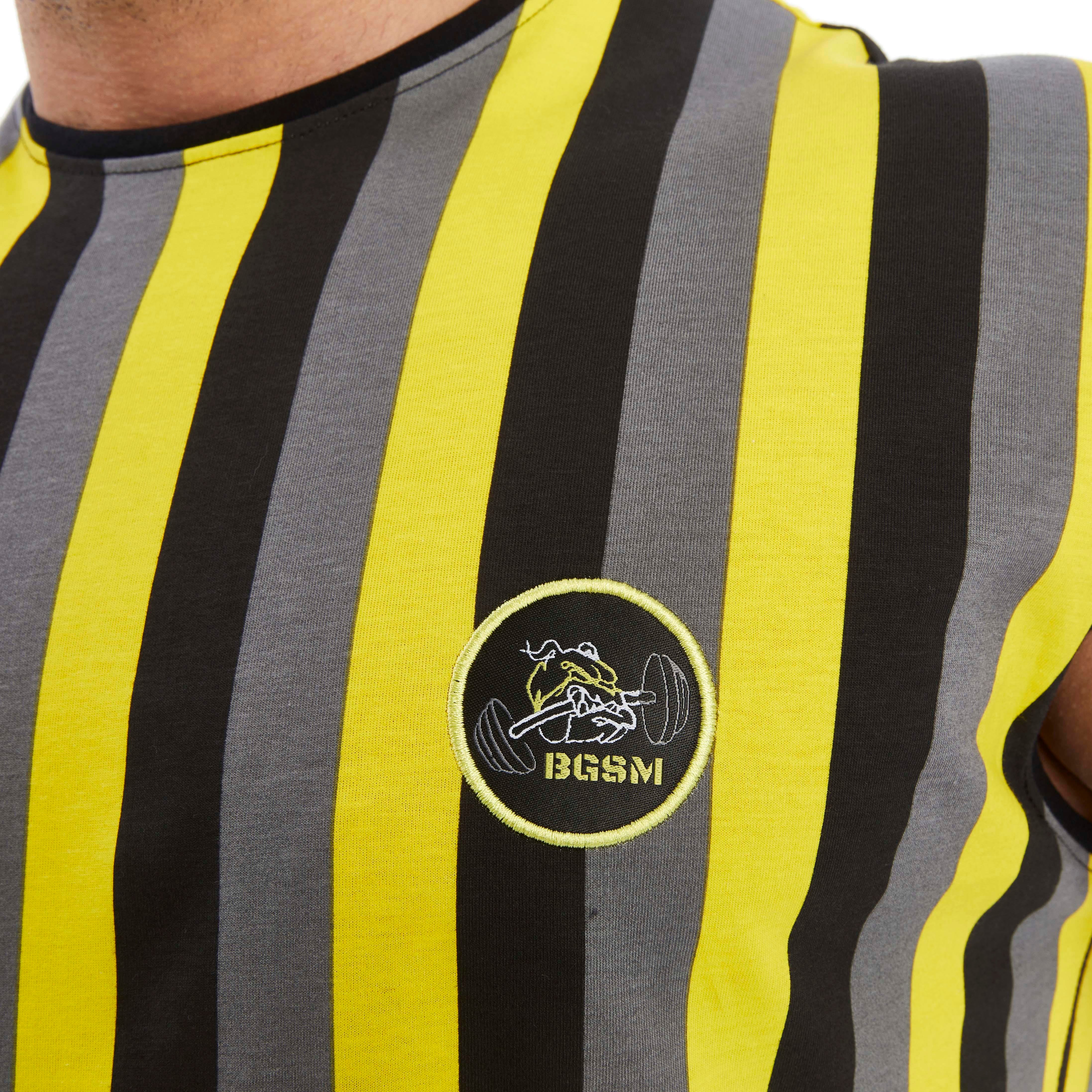 Men's Striped Sleeveless Cotton T-shirt