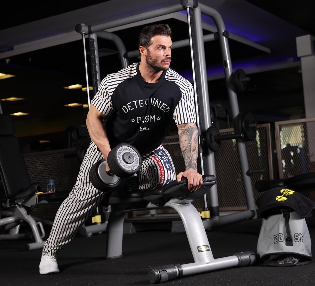 Men's Stripped Exclusive Rag Top T-shirt