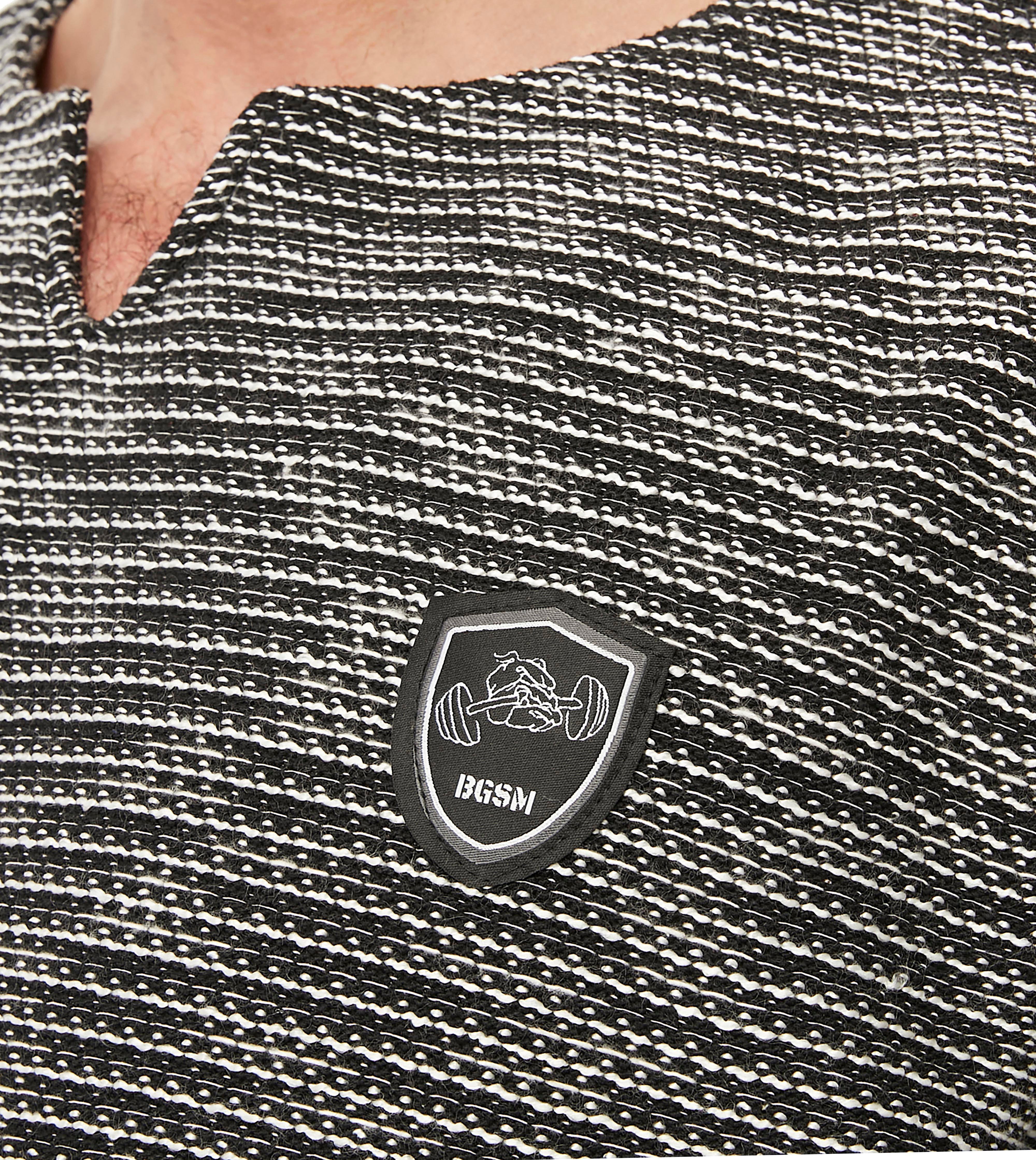 Men's Textured Knitted Oversize Rag Top T-shirt