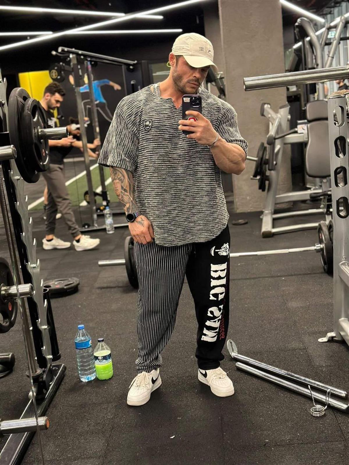 Men's Textured Knitted Oversize Rag Top T-shirt