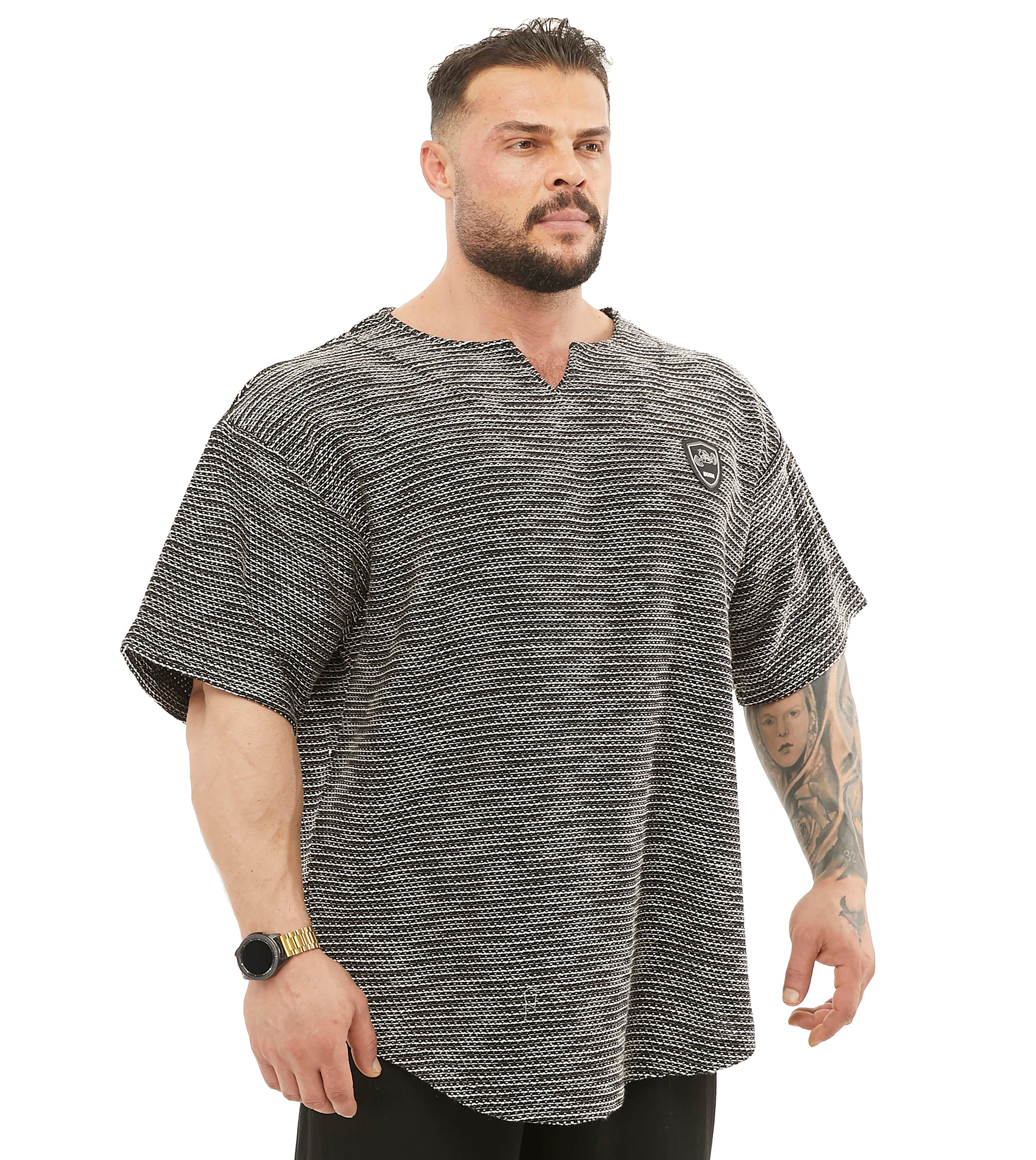 Men's Textured Knitted Oversize Rag Top T-shirt