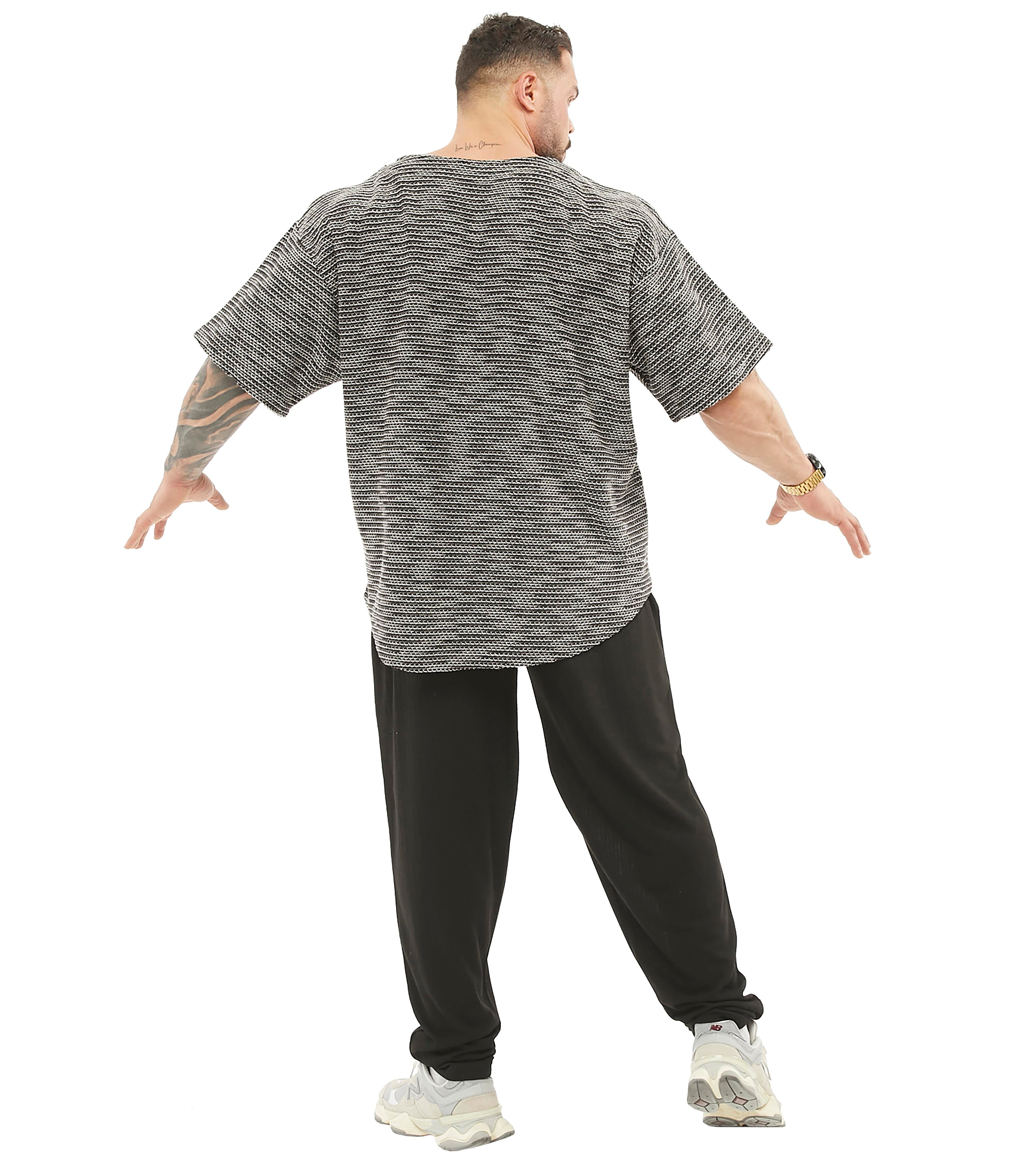 Men's Textured Knitted Oversize Rag Top T-shirt