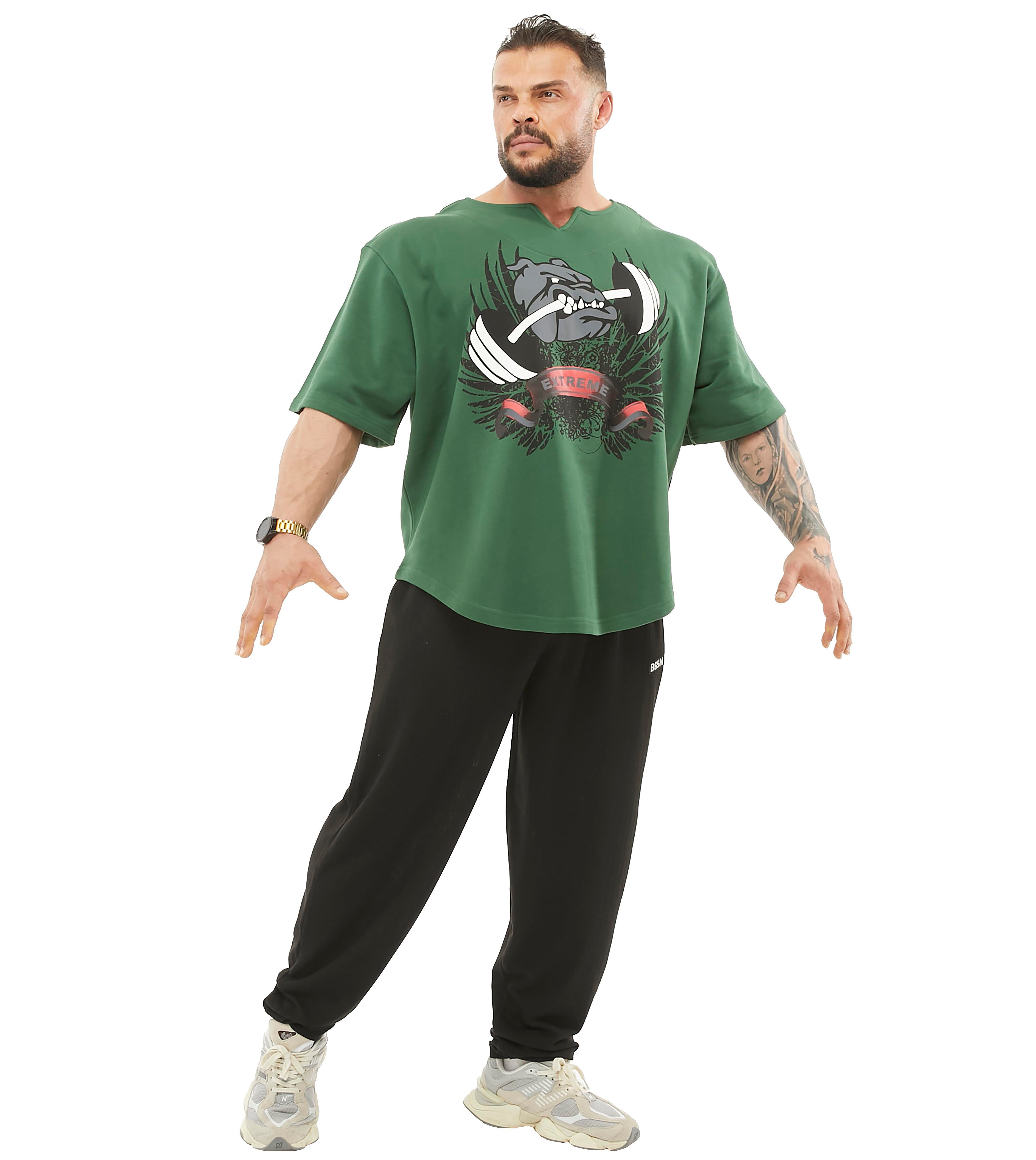 Men's Thick Fabric Wide Cut Rag Top T-shirt 