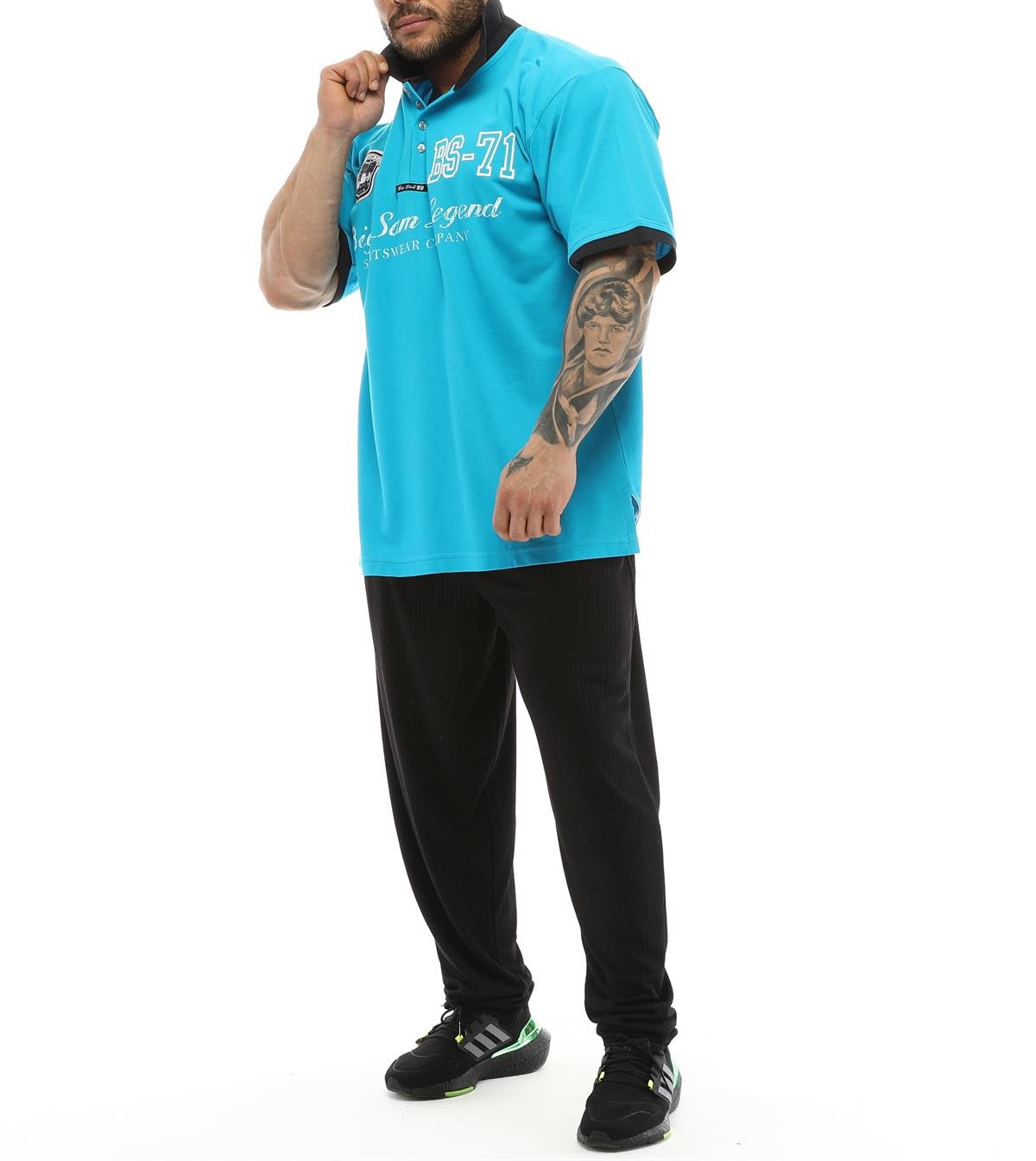 Men's Turquoise Polo T-shirt