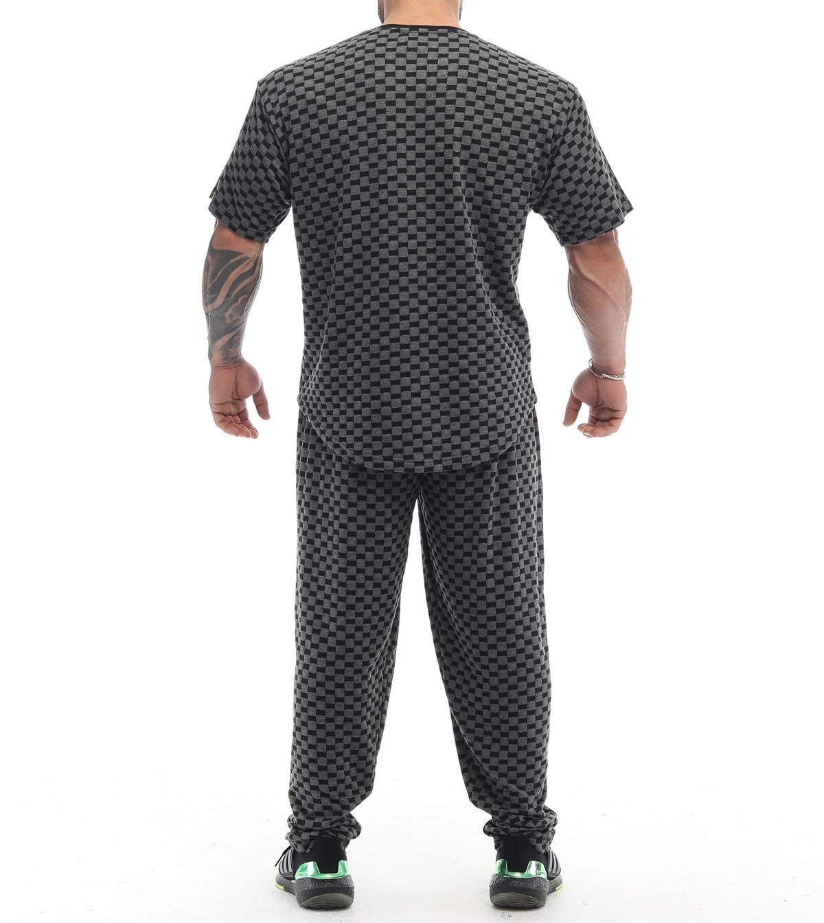 Oversize Plaid Design Rag Top