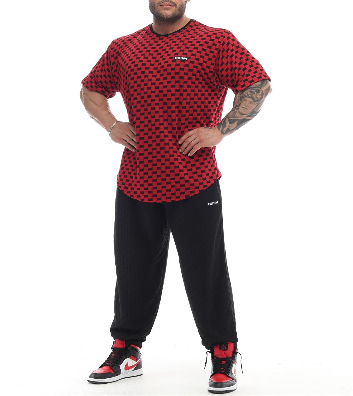 Oversize Plaid Design Rag Top