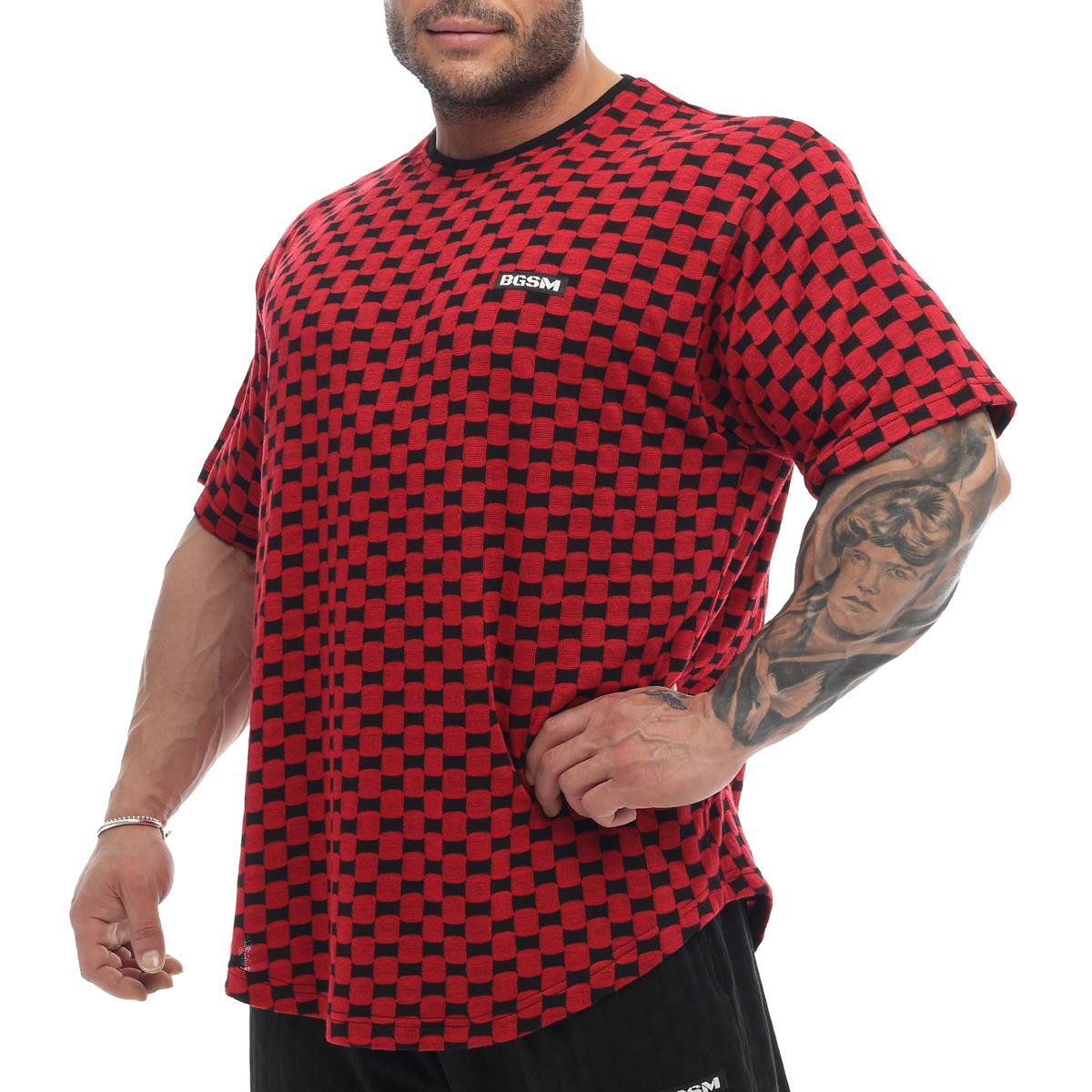 Oversize Plaid Design Rag Top