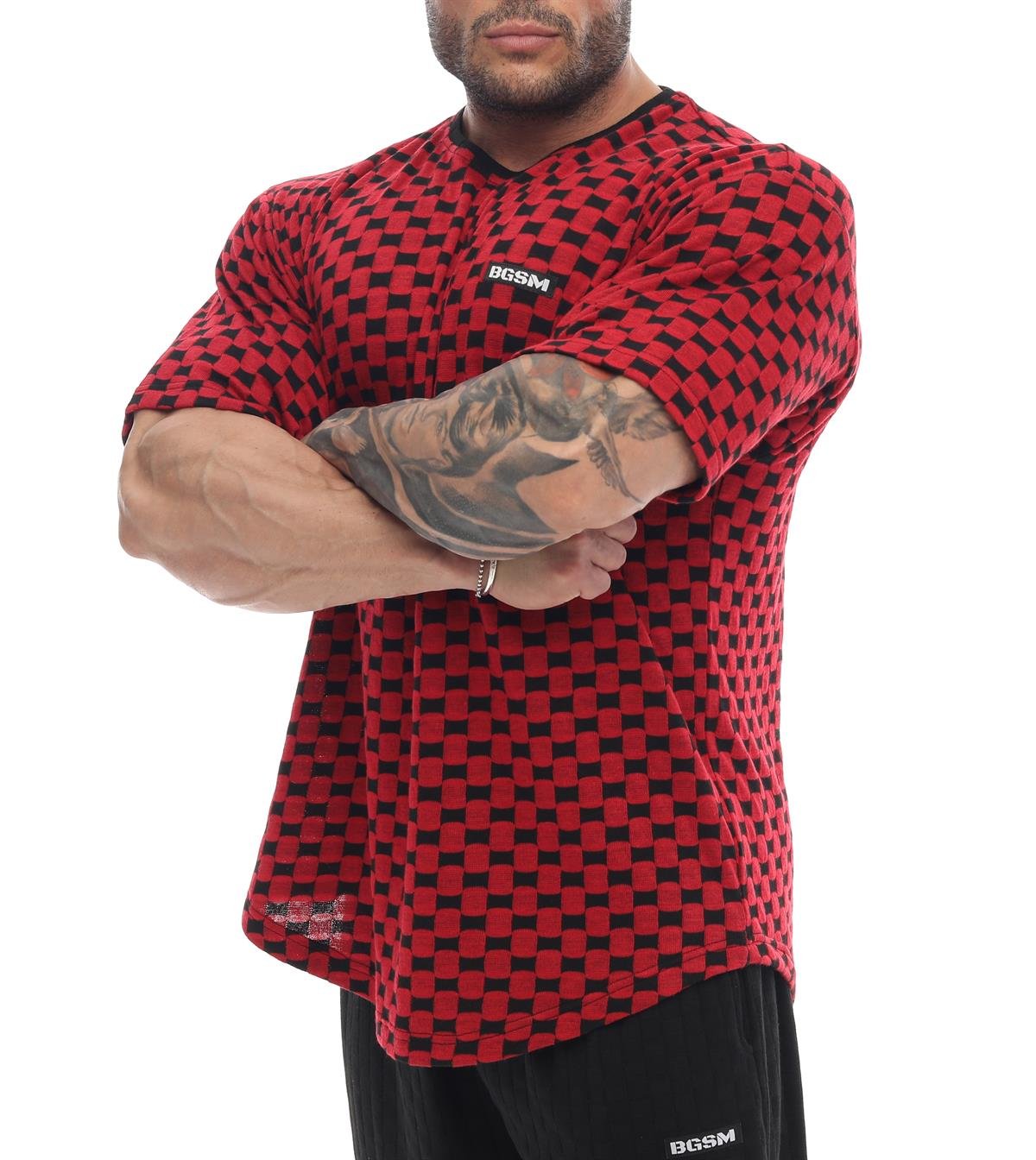 Oversize Plaid Design Rag Top