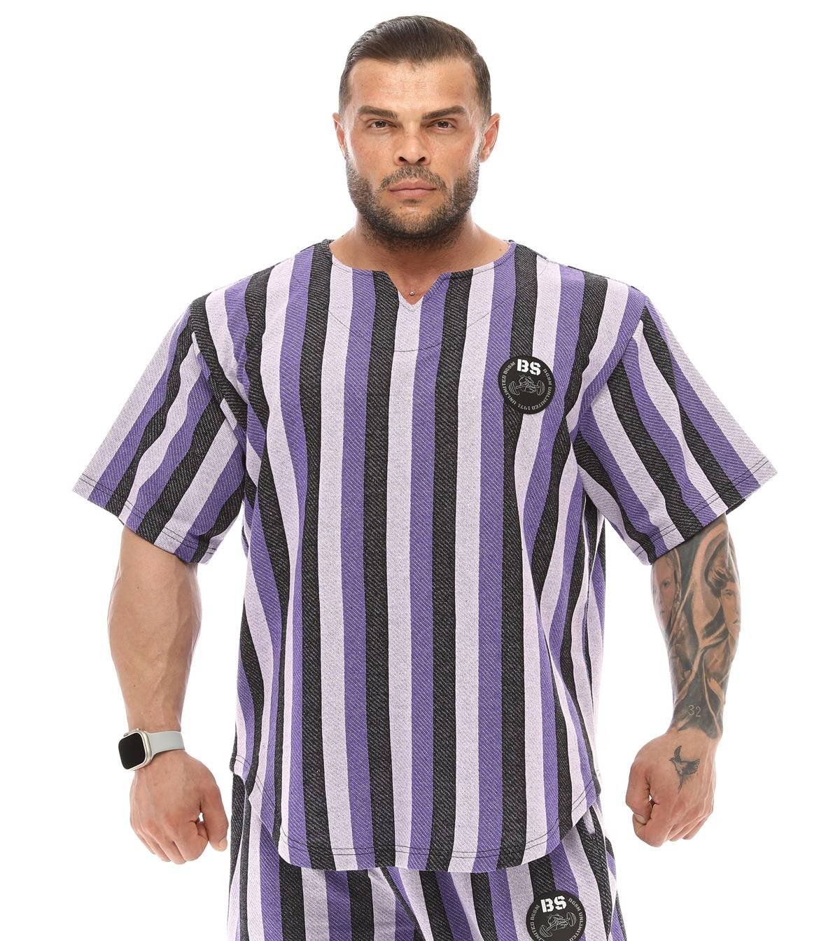 Oversize Striped Rag Top Gym T-shirt