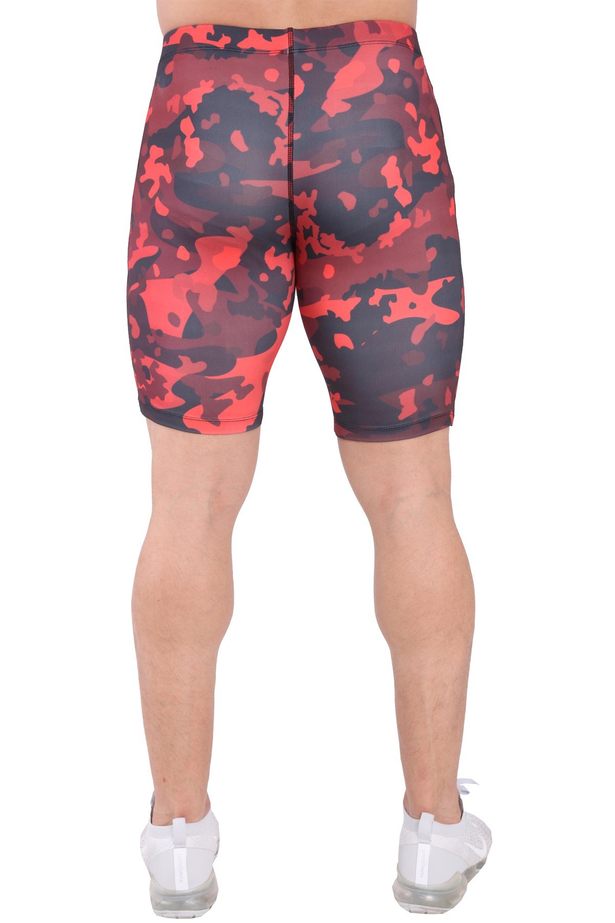 Red Camouflage Seamless Shorts Leggings