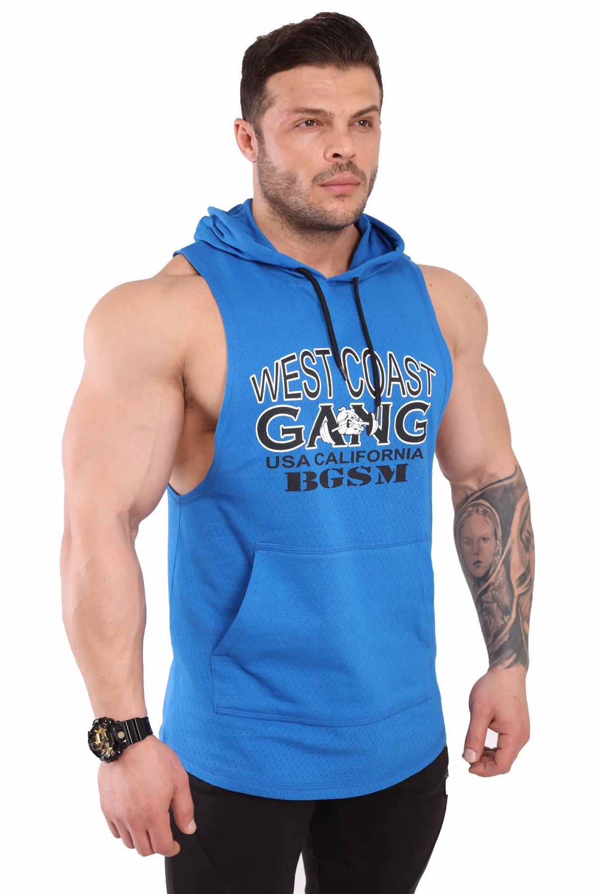 Sleeveless Hoodie Tank Top 2307