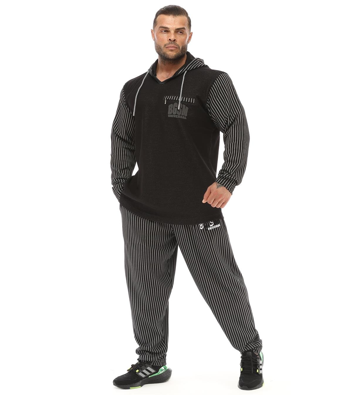 Stripped Baggy Body Pants 1193