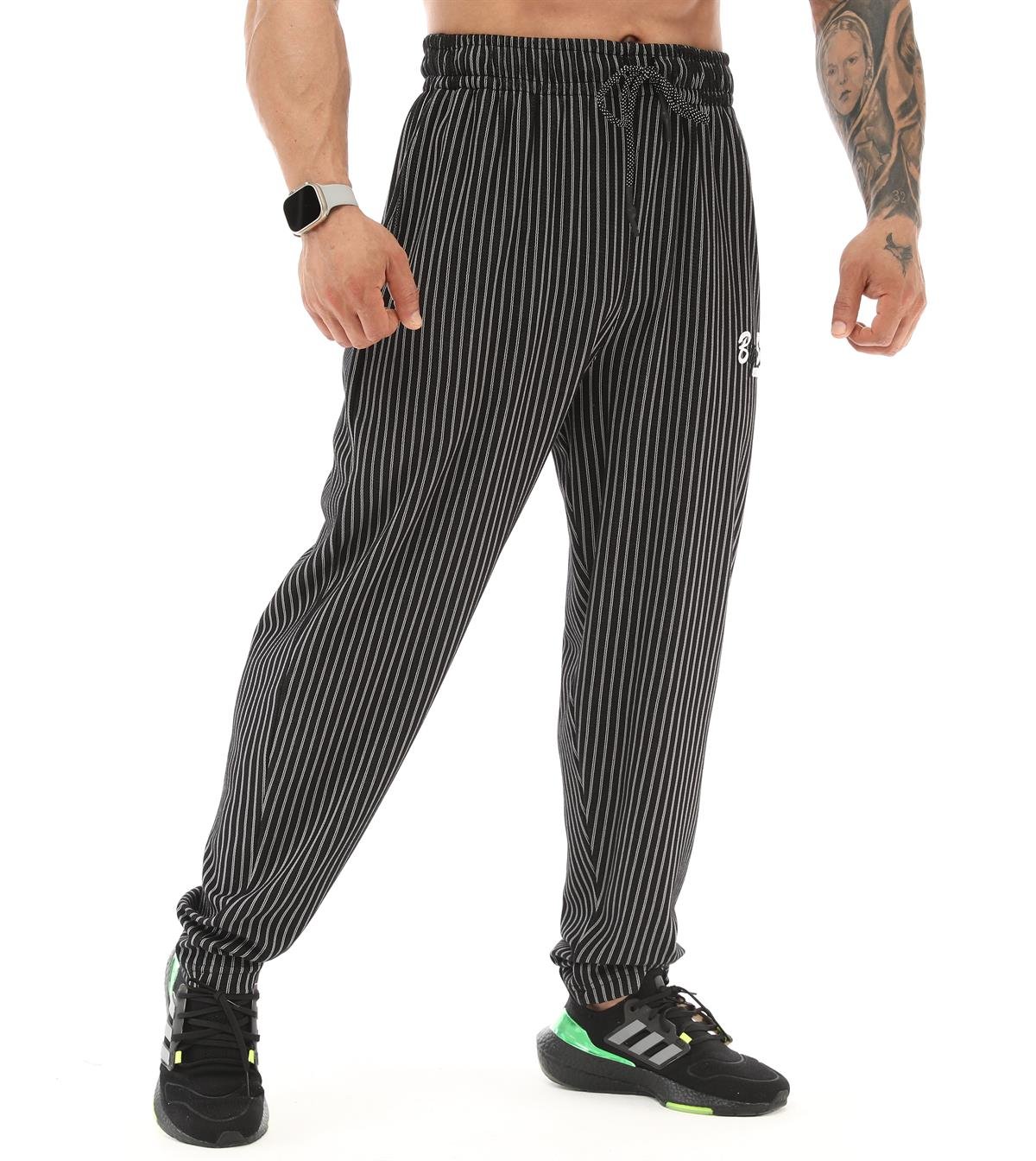 Stripped Baggy Body Pants 1193