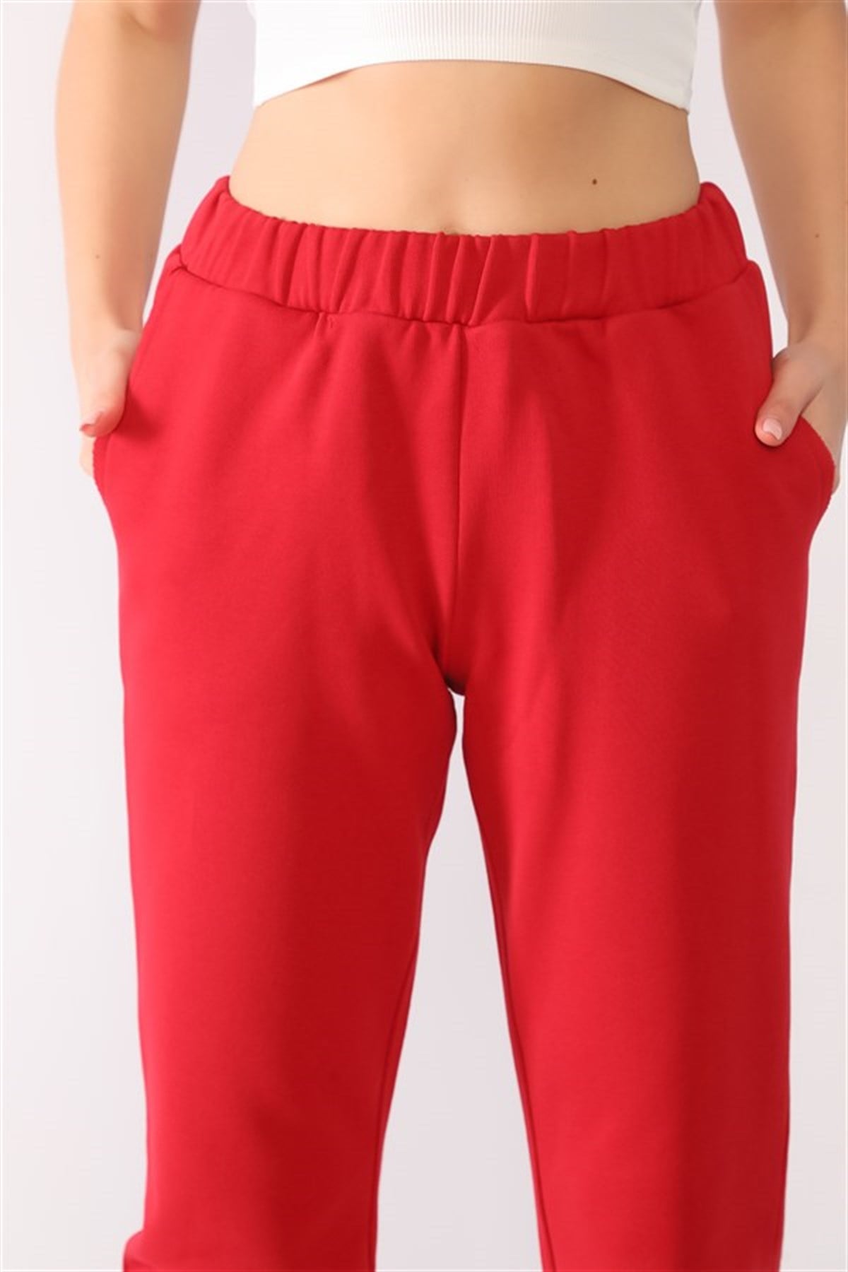 KIRMIZI JOGGER PANTOLON | curly