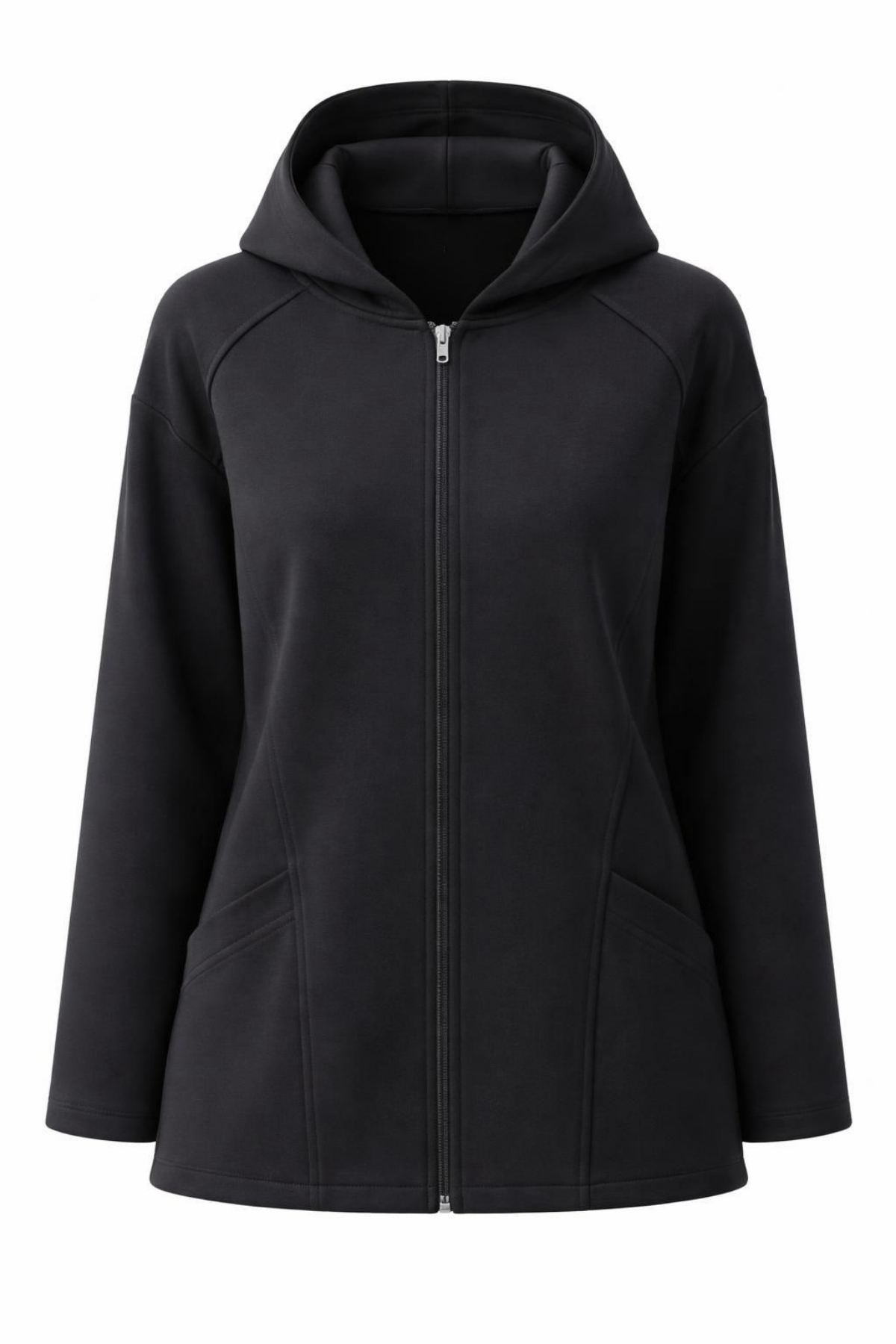 SİYAH MODAL KUMAŞ KUPLU SWEATSHIRT | curly