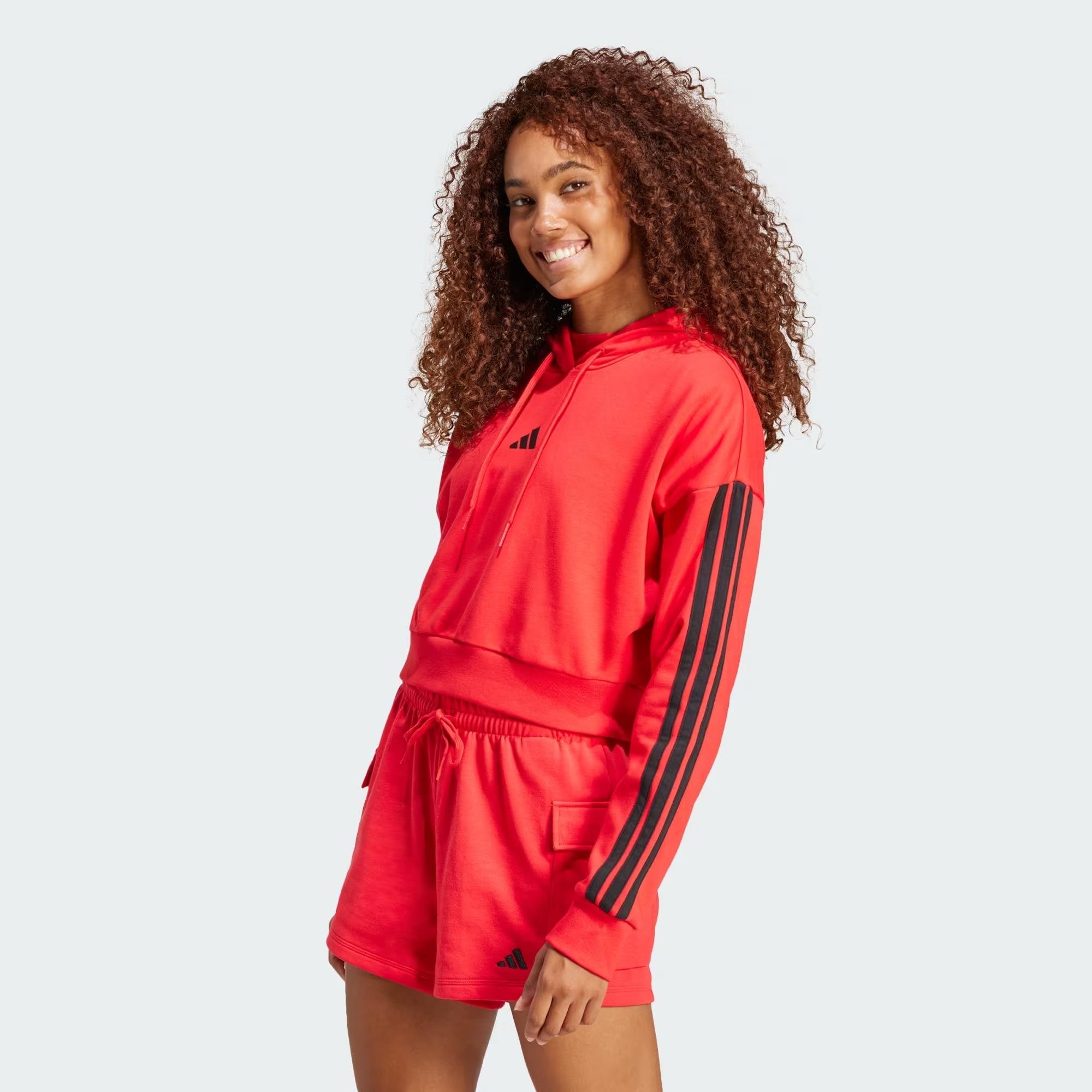 Adidas W 3S Ft Cro Hd Kadın Sweat IS6997