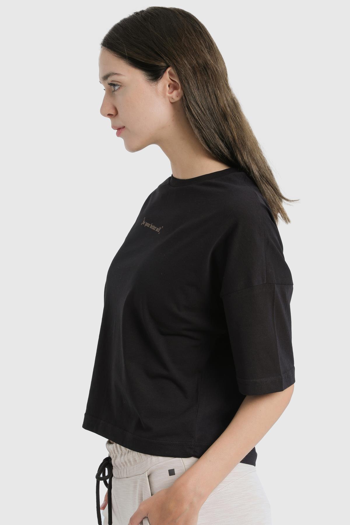Air Life Kadın Crop Oversize Tişört 19116