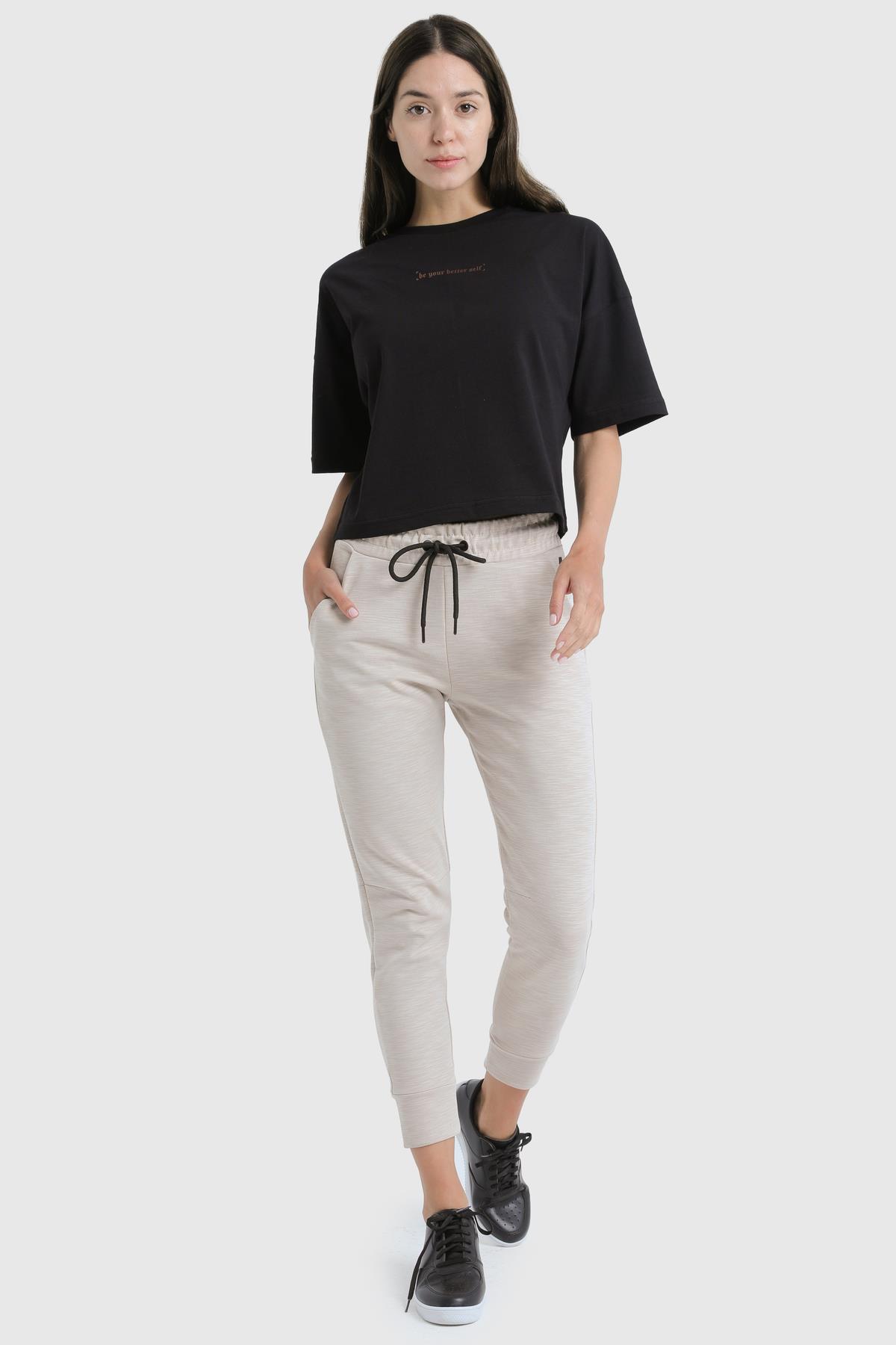 Air Life Kadın Crop Oversize Tişört 19116