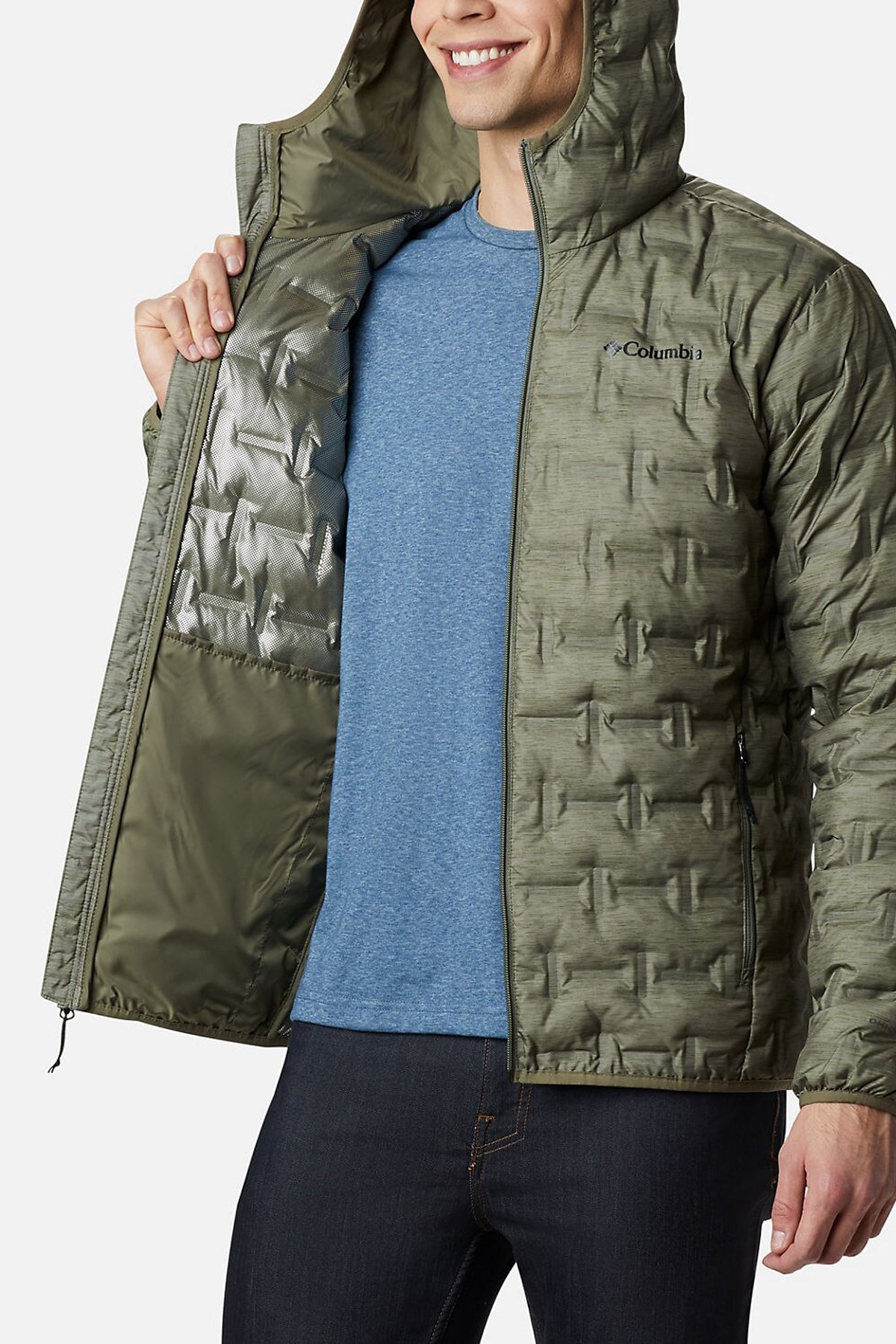 Columbia Delta Ridge Down Hooded Jacket Erkek Mont
