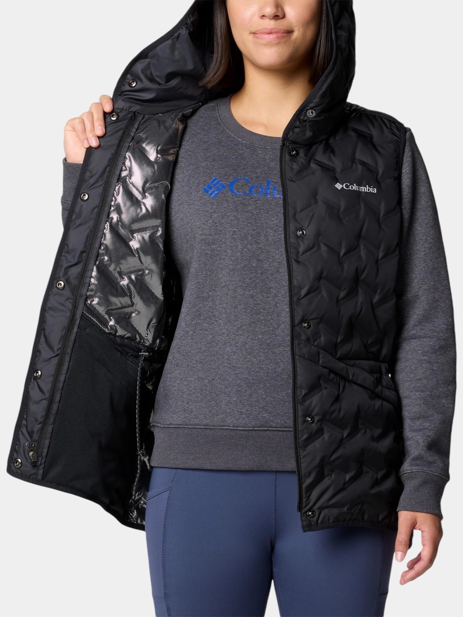 Columbia Wk8716 Delta Rıdge II Down Hooded Vest Kadın Kaz Tüyü Yelek
