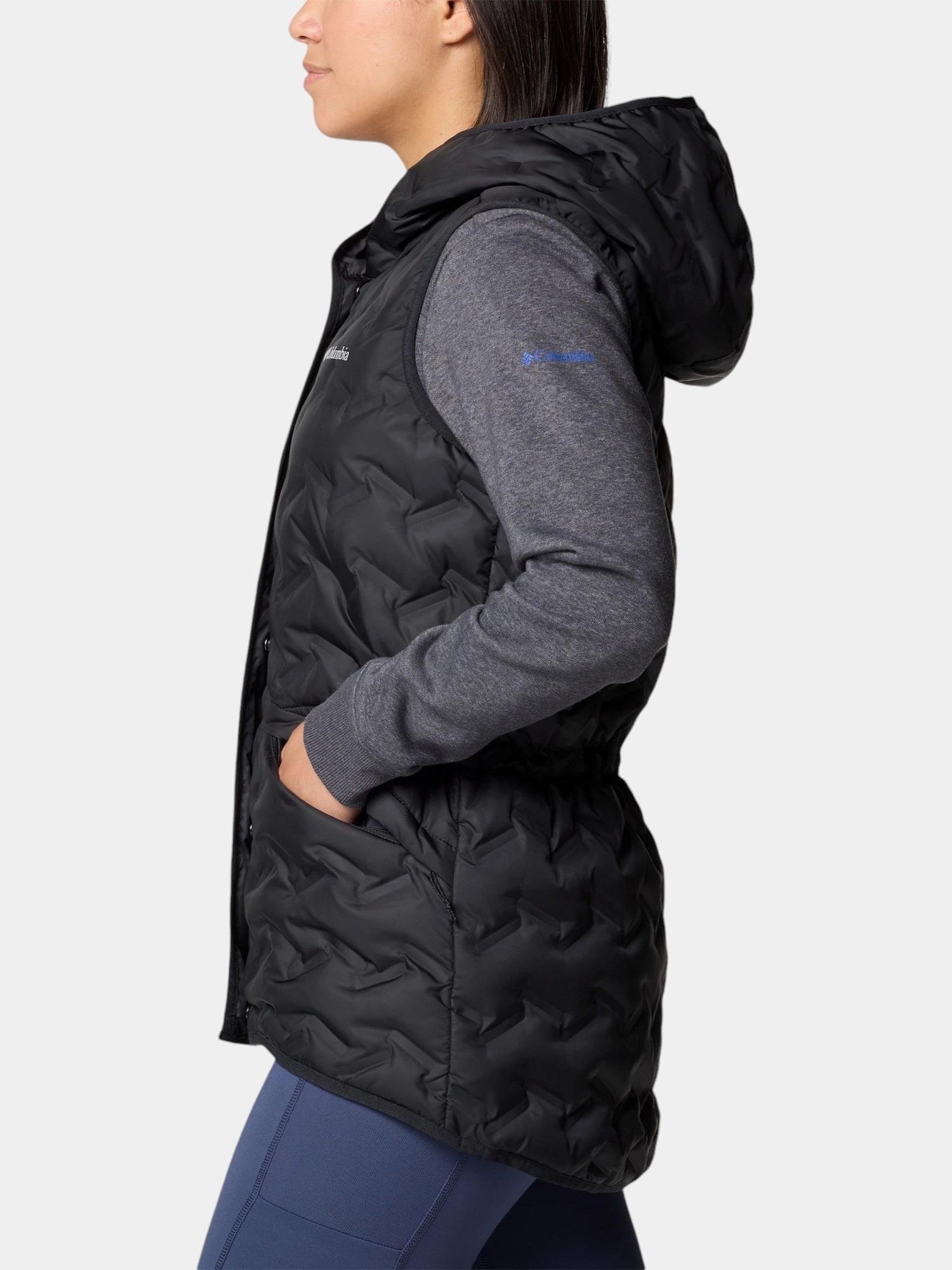 Columbia Wk8716 Delta Rıdge II Down Hooded Vest Kadın Kaz Tüyü Yelek