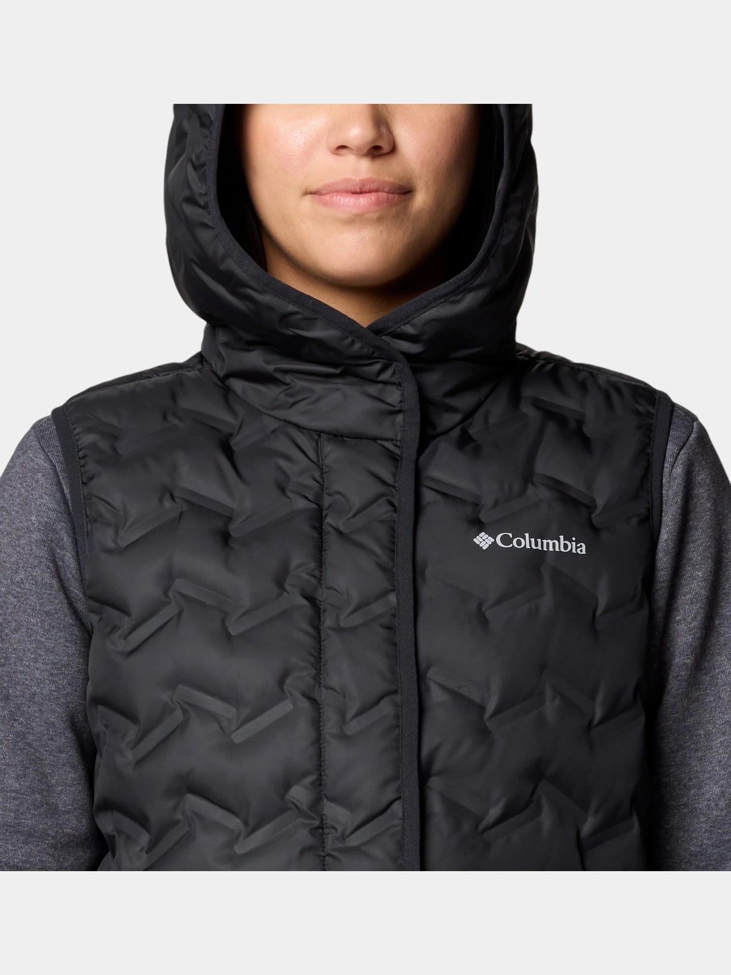 Columbia Wk8716 Delta Rıdge II Down Hooded Vest Kadın Kaz Tüyü Yelek