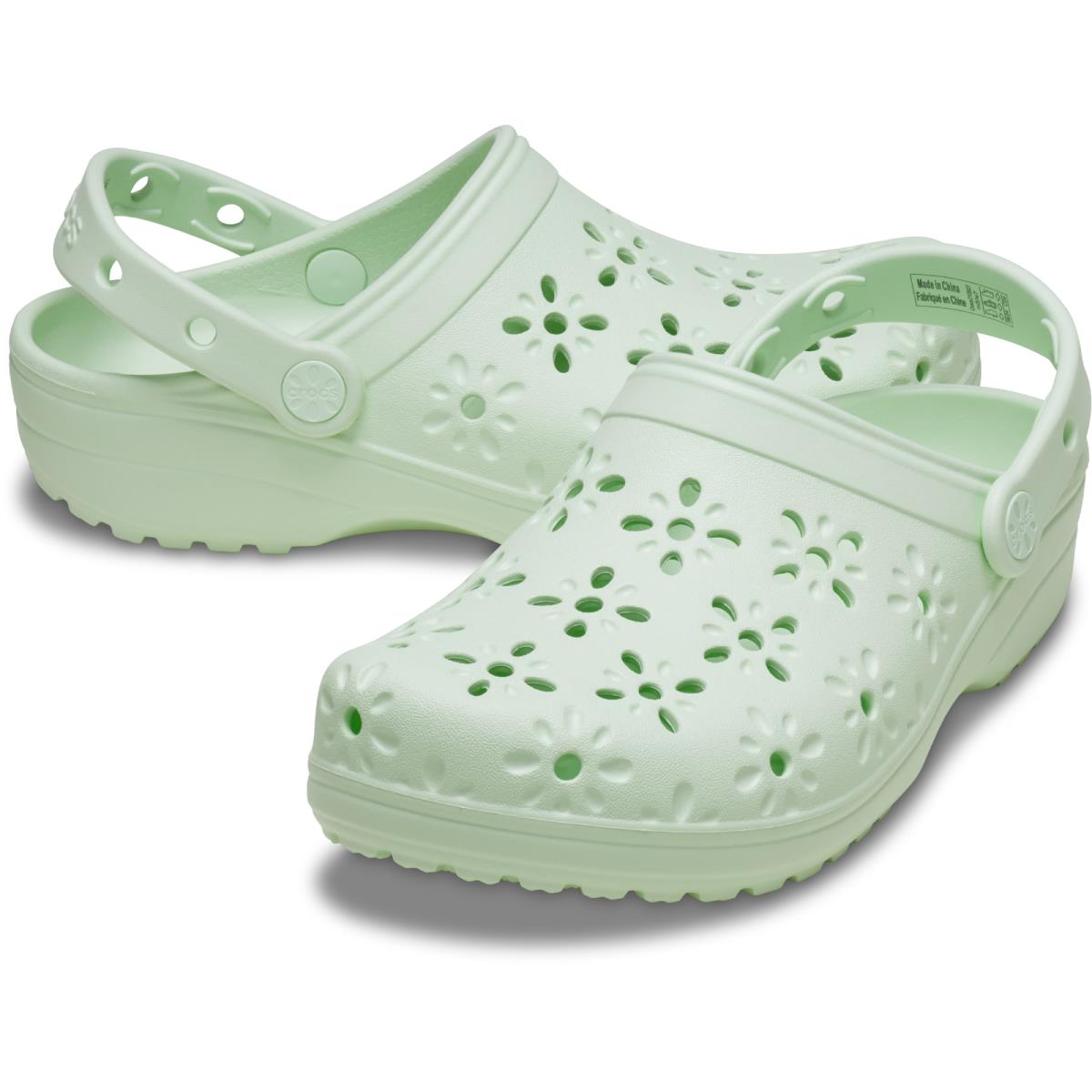 Crocs Classic Floral Cut Out Clog Unisex Terlik 210927