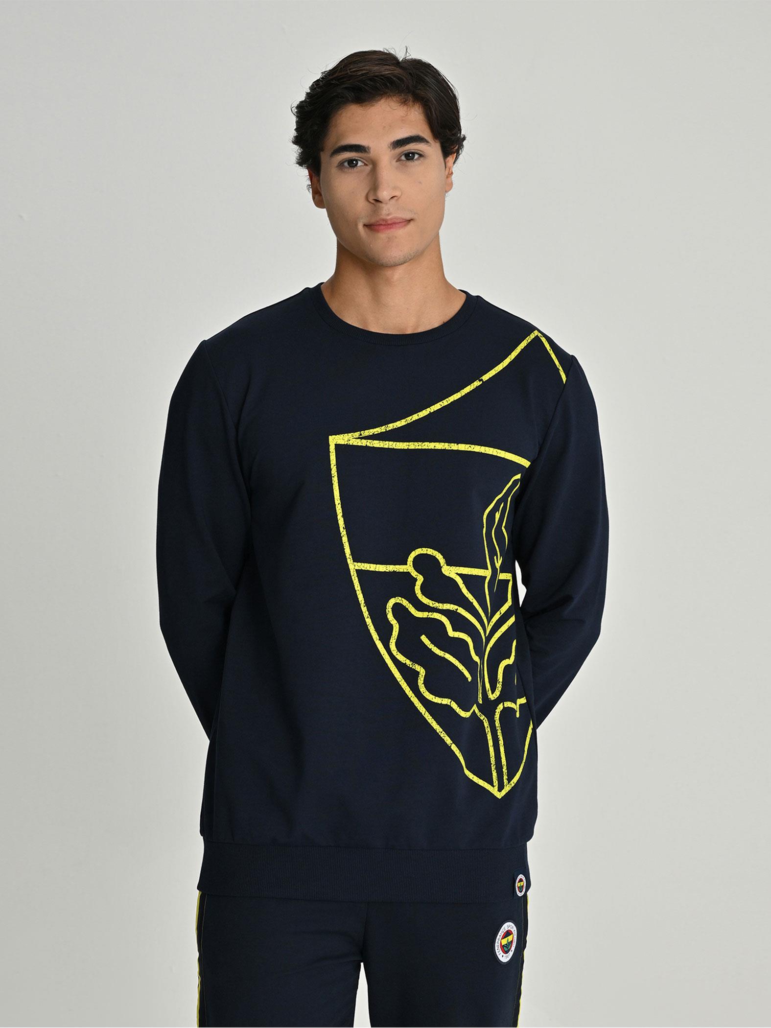 Fenerbahçe Erkek Tribün All Over Baskı Sweat TK017EGK05