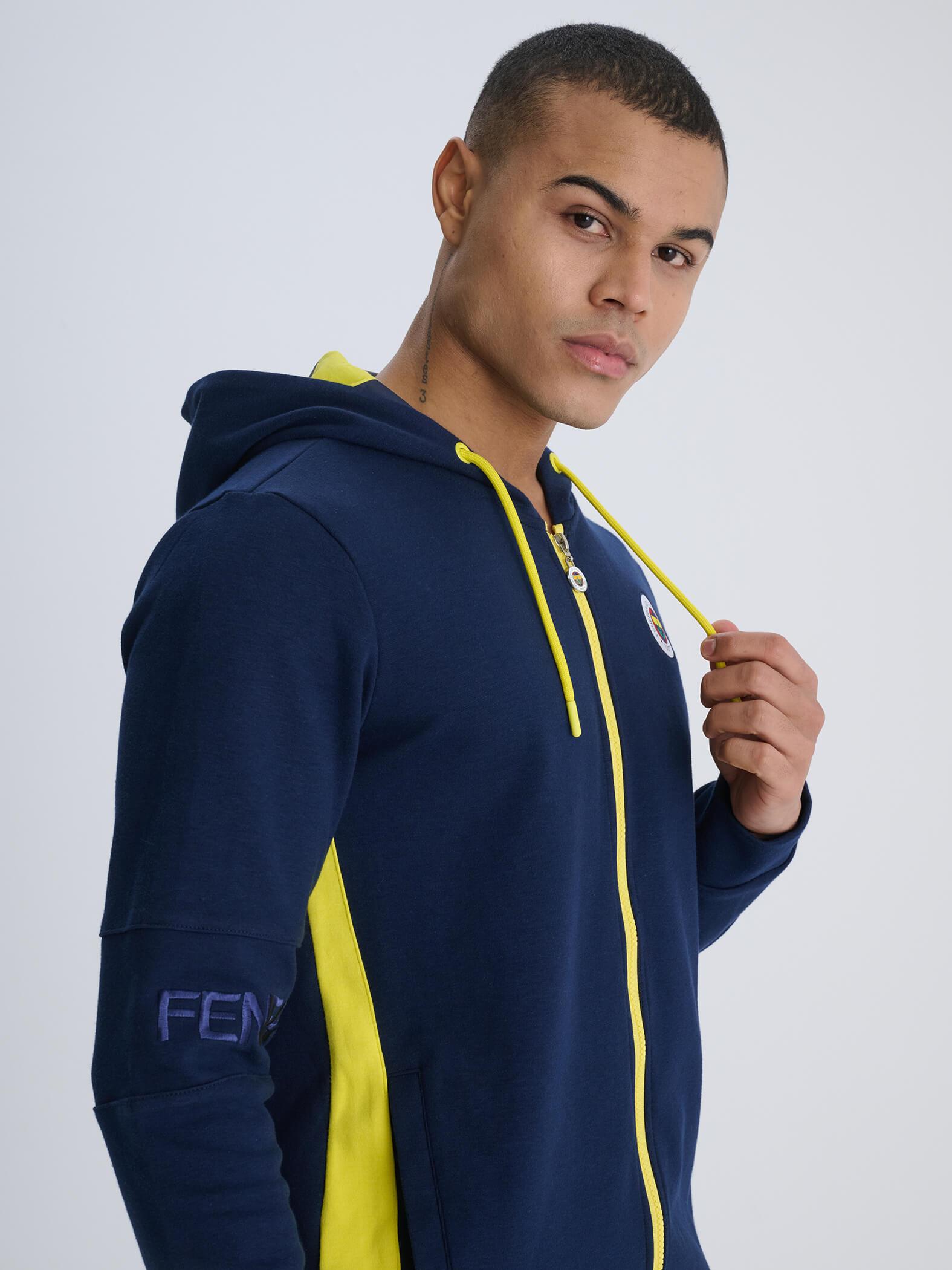 Fenerbahçe Erkek Tribun Parça Detaylı Sweat TK017EFY07