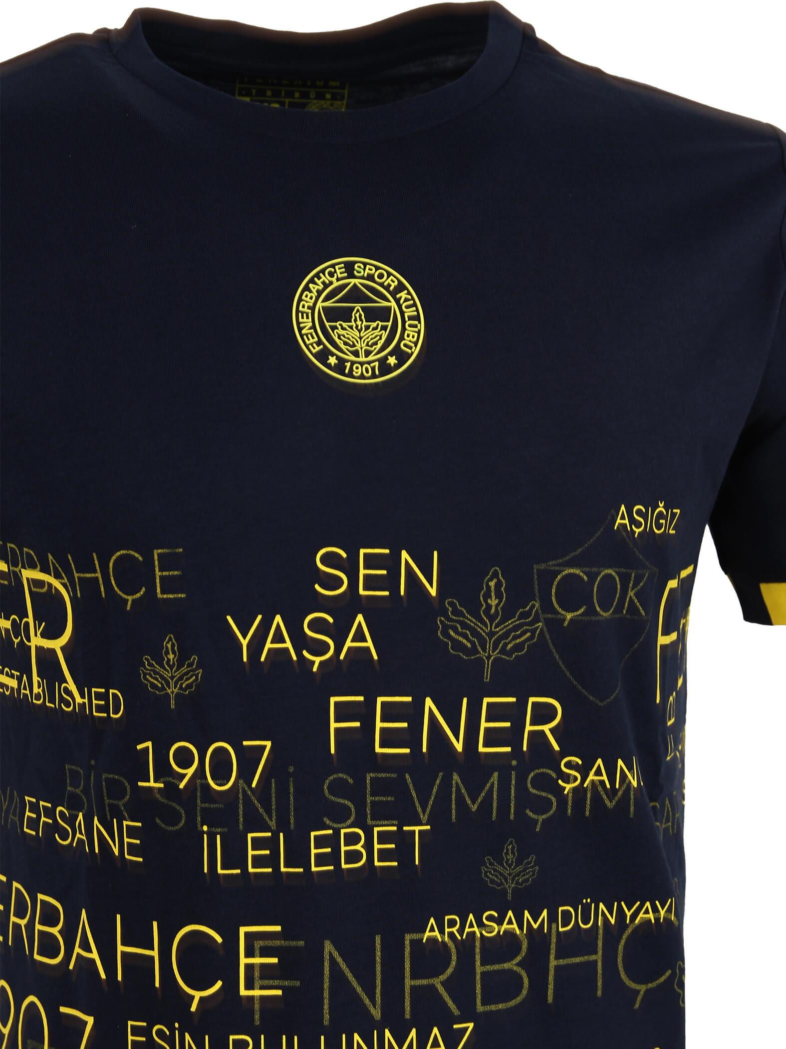 Fenerbahçe Tribün Marş Detaylı Erkek Tişört TK010EFK08