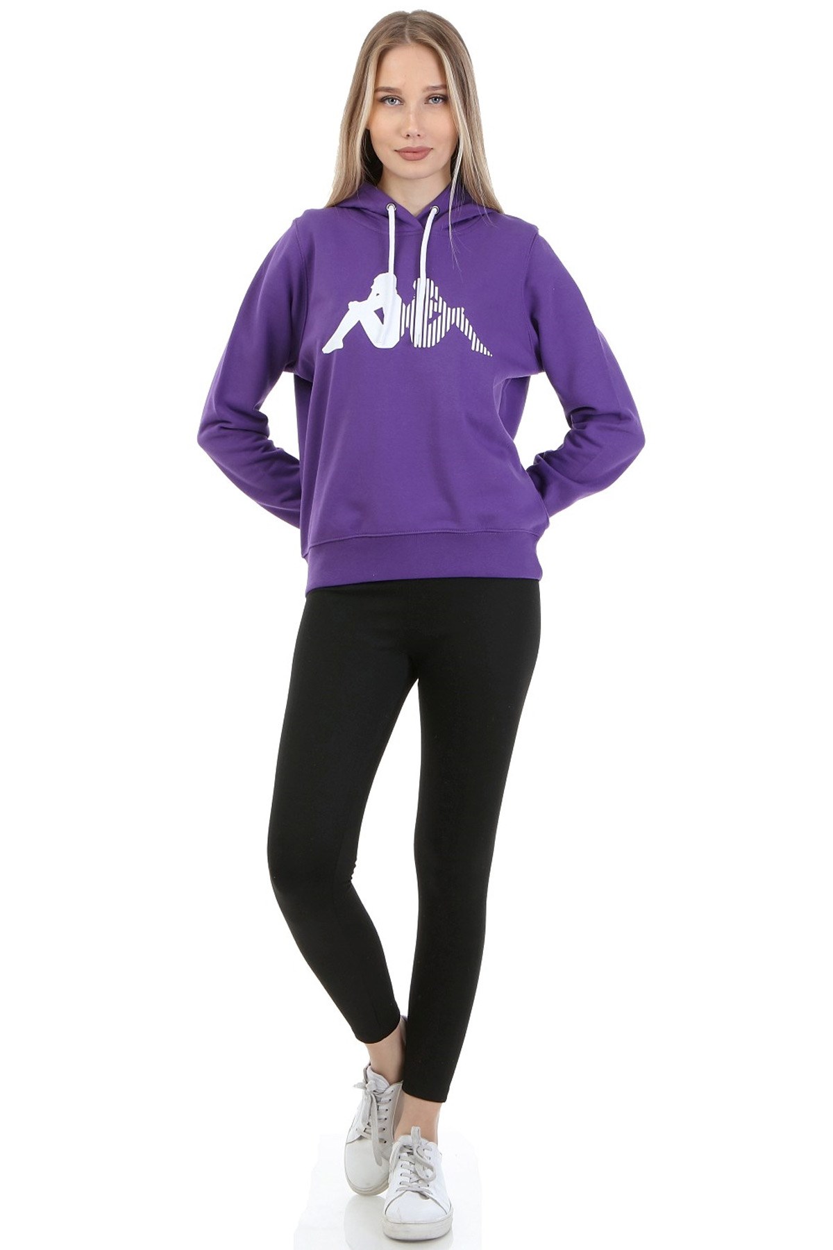 Kappa Kadın Kapüşonlu Sweatshirt Zouk