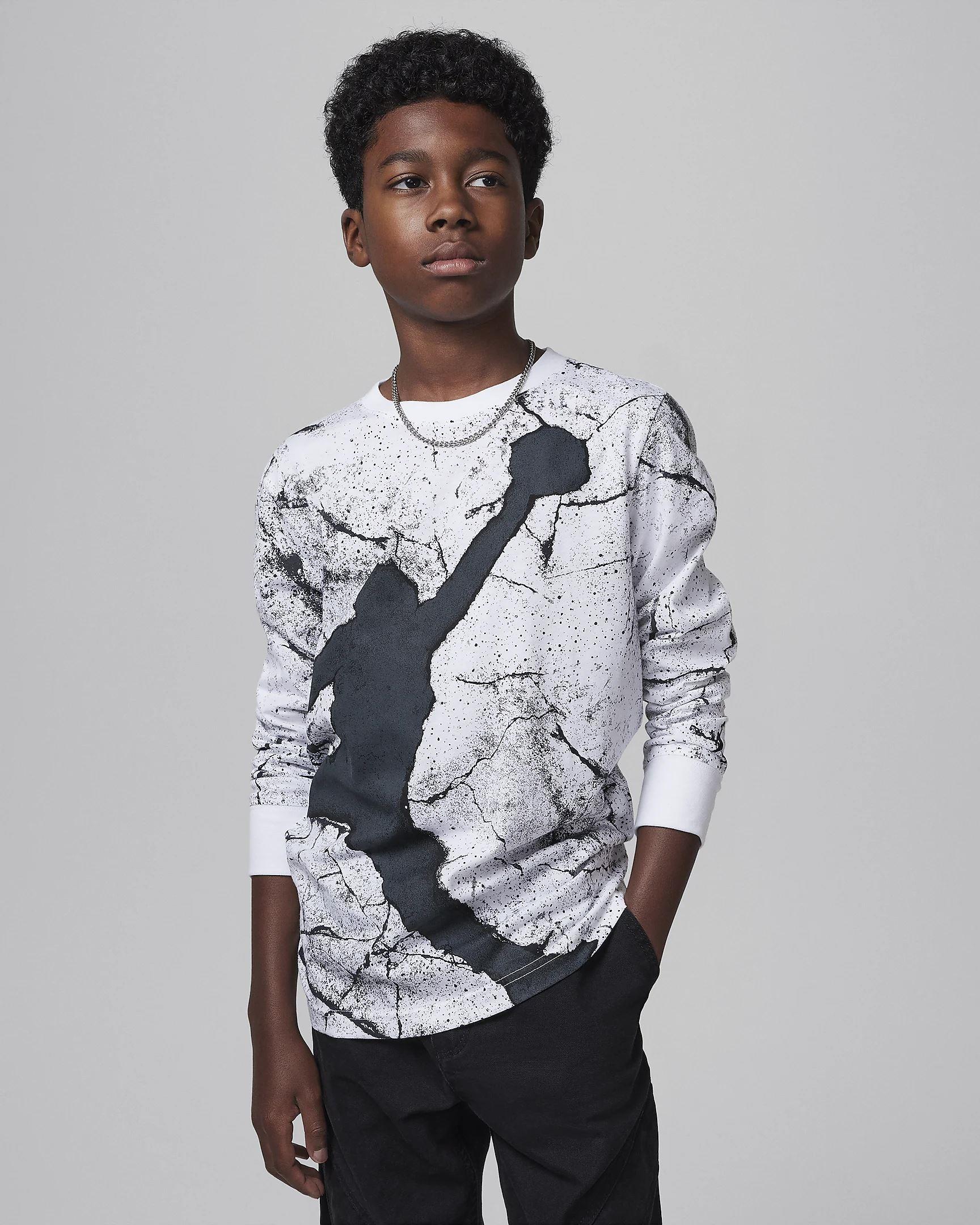 Nike Jdb Jumpman Cement Ls Tee Çocuk Sweat