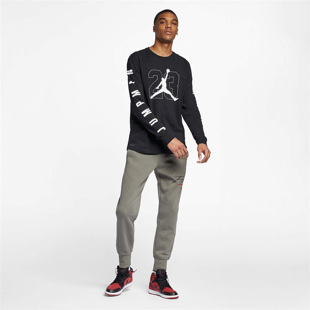Nike M Jbsk Ls Tee Sp19 Gx1 Erkek Tişört