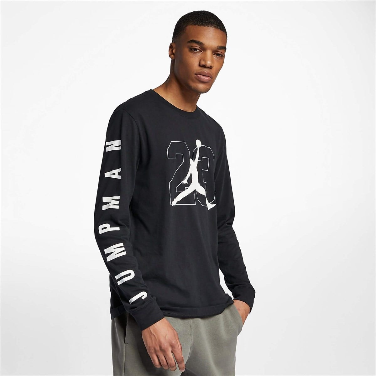 Nike M Jbsk Ls Tee Sp19 Gx1 Erkek Tişört