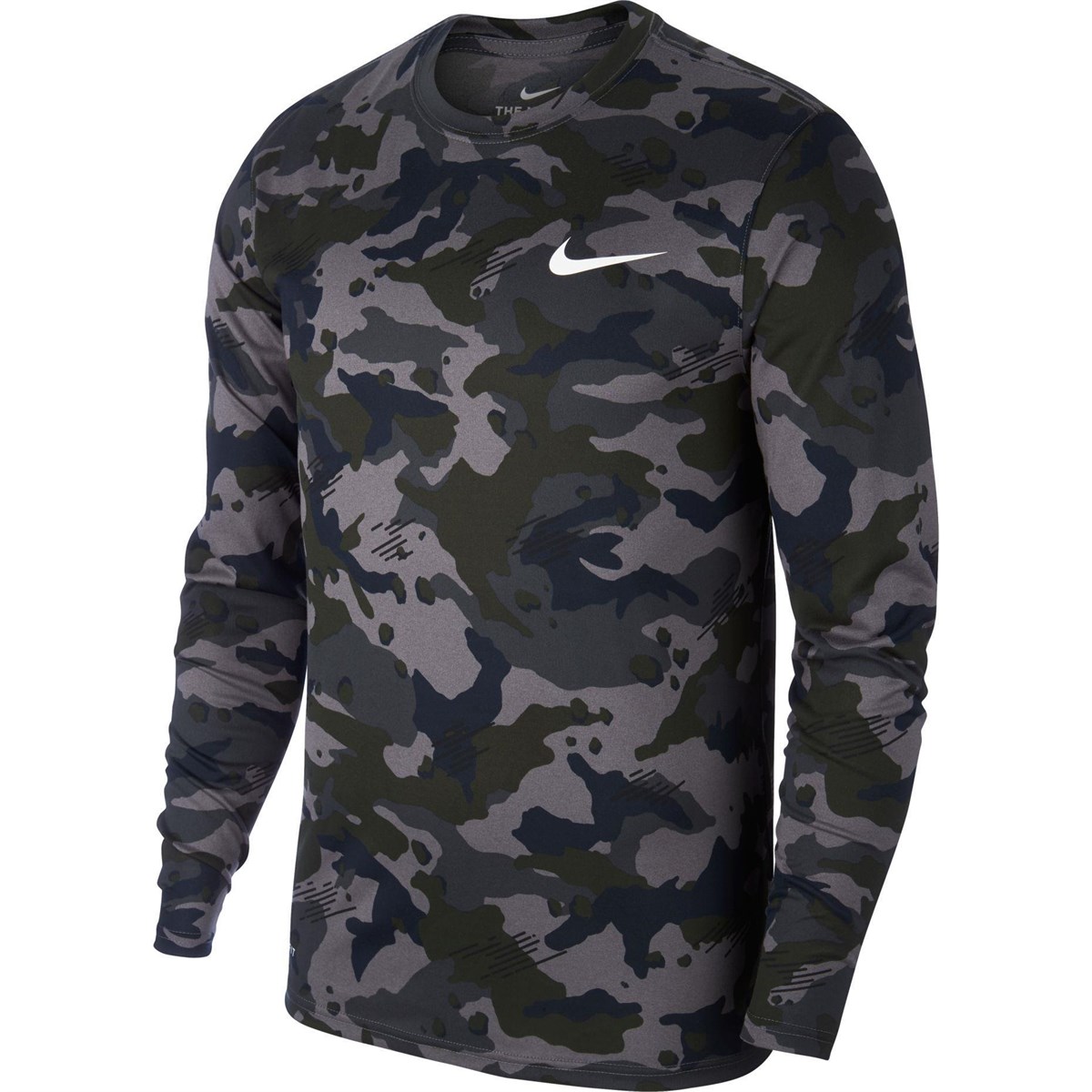 Nike M Nk Dry Leg Tee Ls Camo Erkek Sweat Tişört