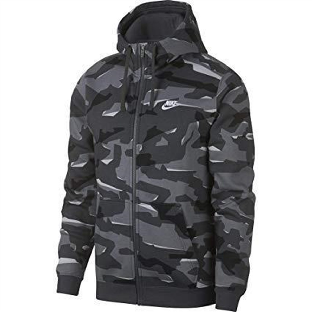 Nike M Nsw Club Camo Hoodıe Fz Bb Erkek Sweat