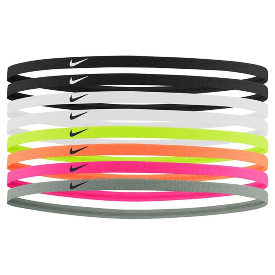 Nike Skinny Baş Bantlari 8 Pk Siyah/Siyah/Beyaz Osfm, Tek Boyut/6