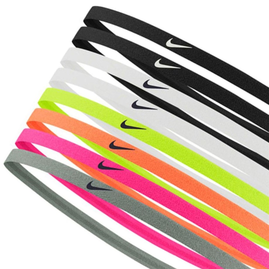 Nike Skinny Baş Bantlari 8 Pk Siyah/Siyah/Beyaz Osfm, Tek Boyut/6