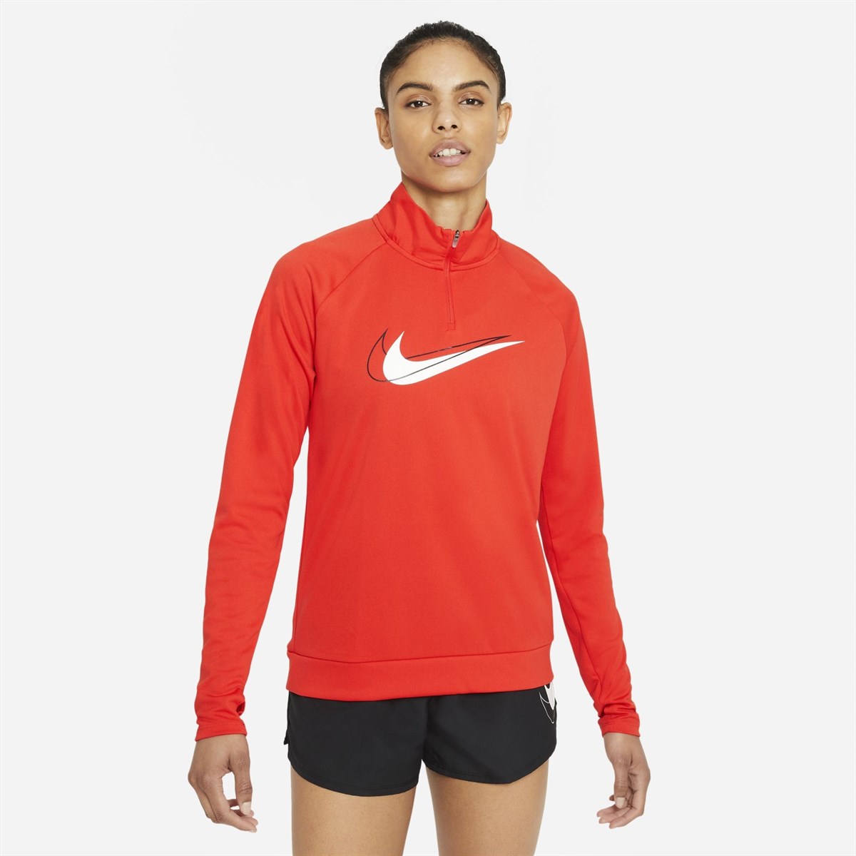 Nike W Nk Df Swsh Run Hz Mdlyr Kadın Tişört