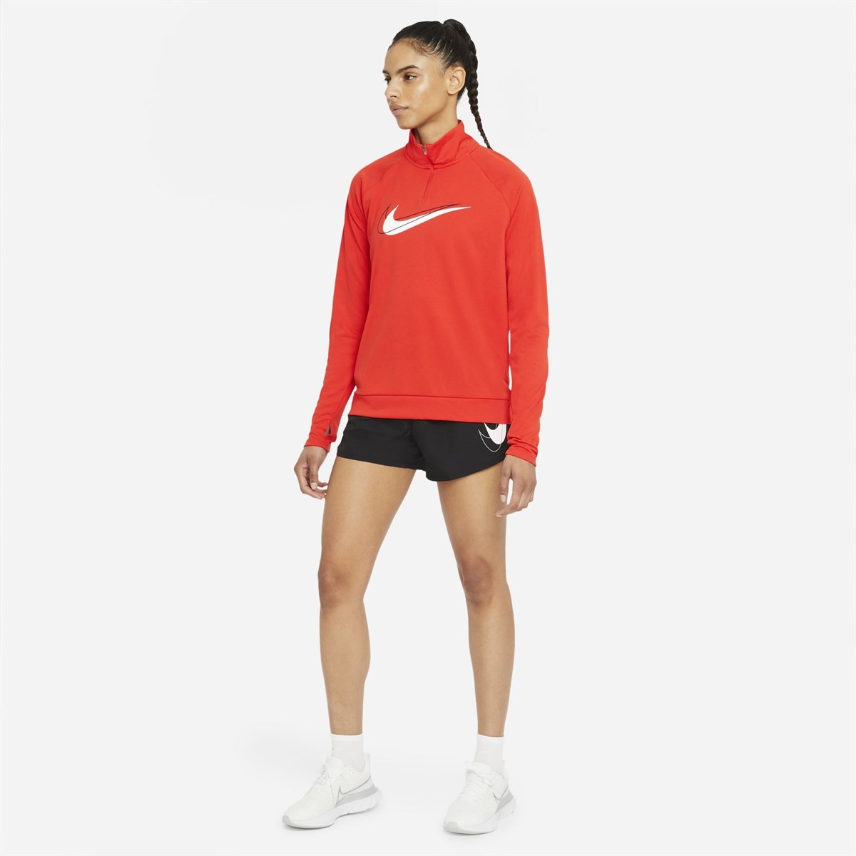 Nike W Nk Df Swsh Run Hz Mdlyr Kadın Tişört