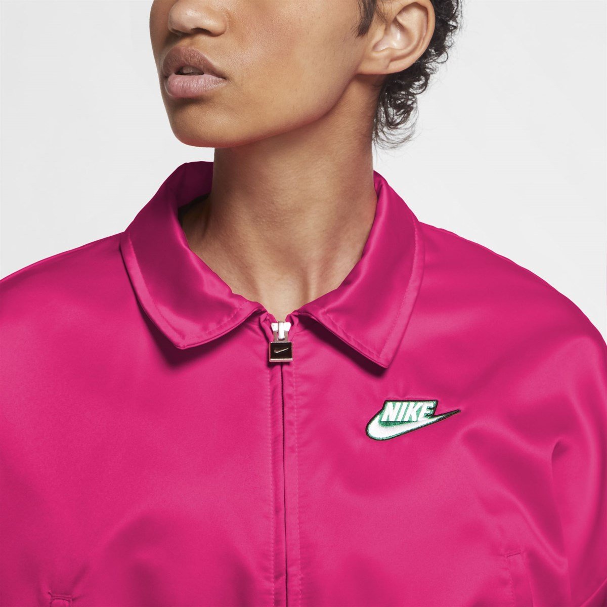 Nike W Nsw İcn Clsh Lng Jkt Satin Kadın Ceket