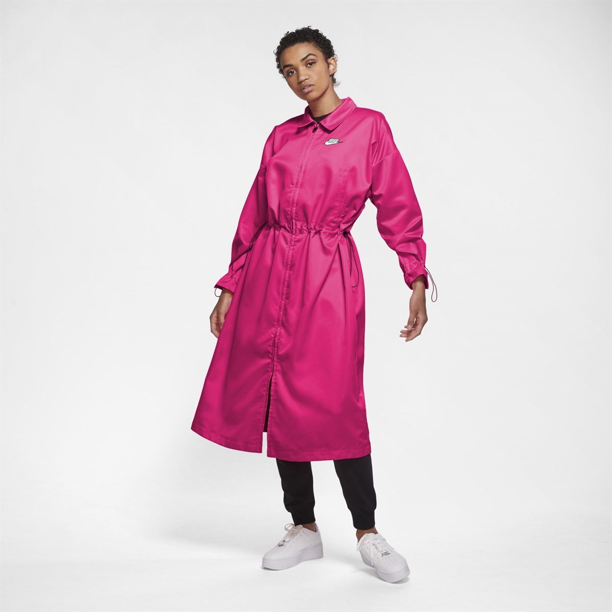 Nike W Nsw İcn Clsh Lng Jkt Satin Kadın Ceket