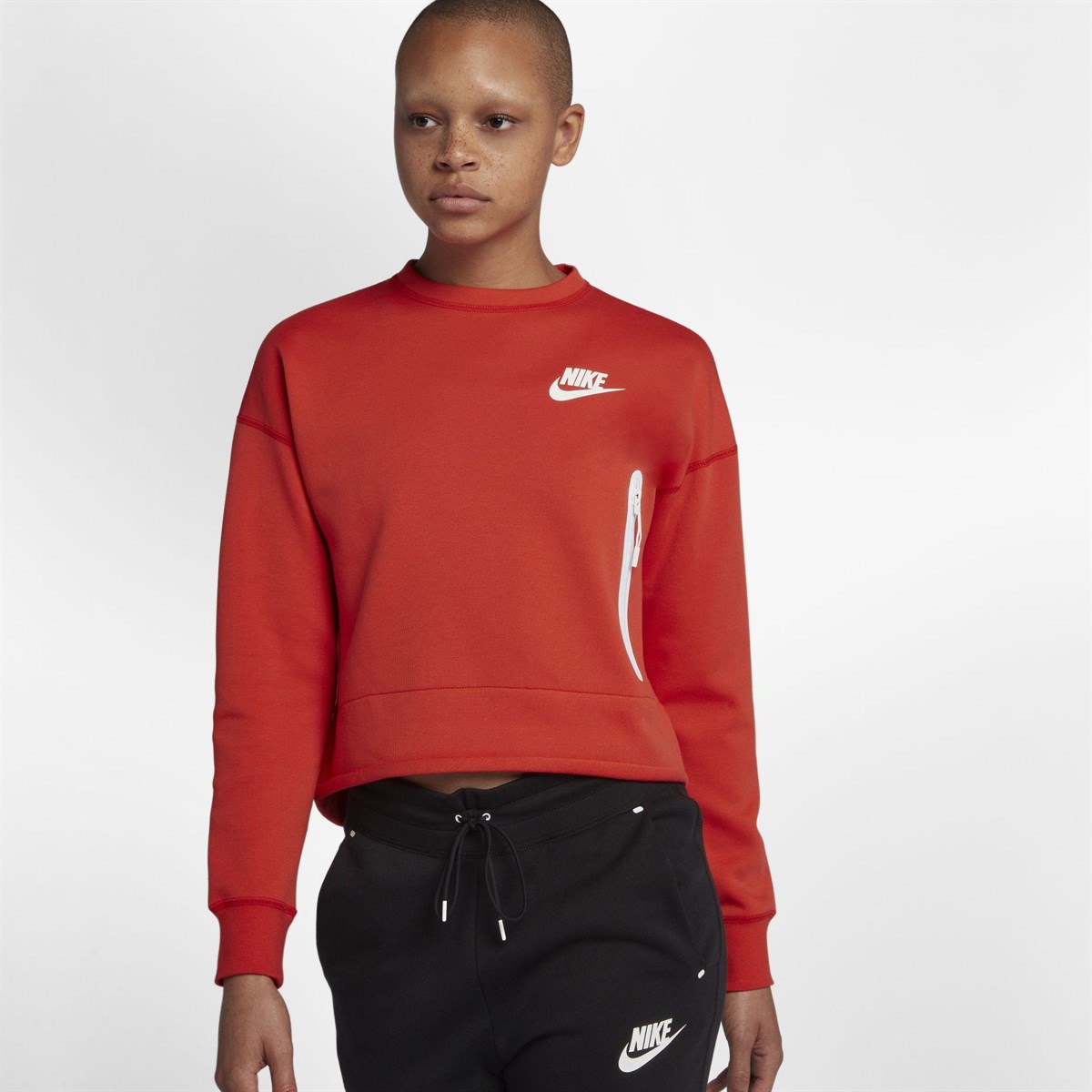 Nike W Nsw Tch Flc Crew Kadın Tişört