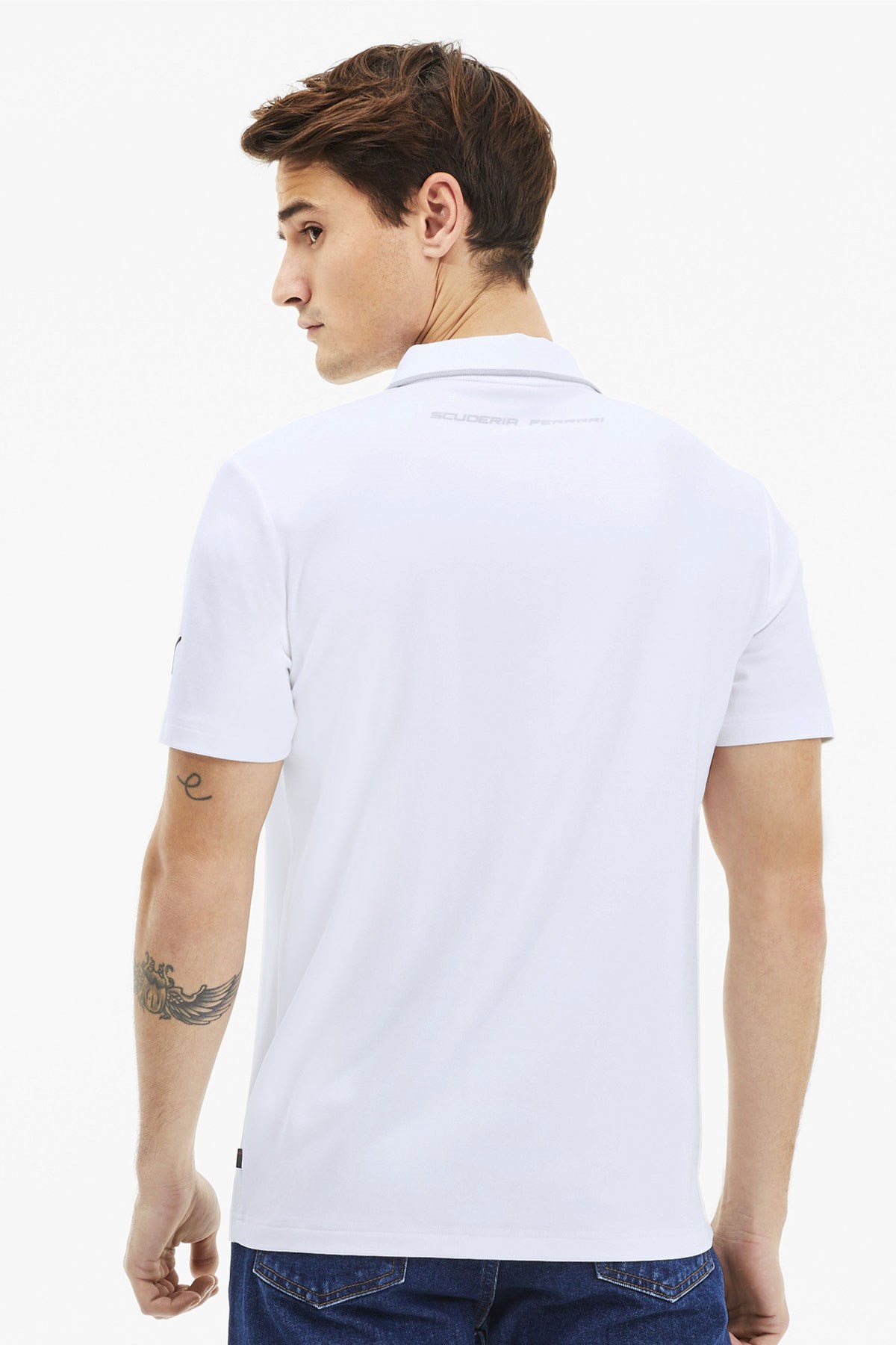 Puma Ferrari Polo Puma White Erkek Tişört