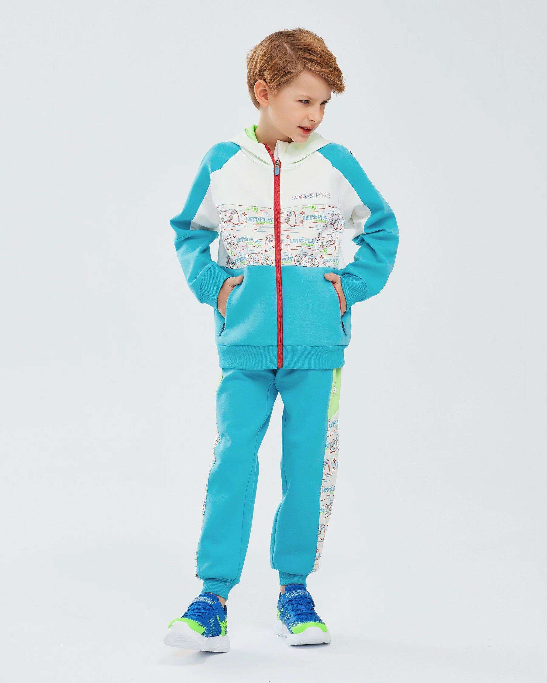 Skechers 2Xı-Lock B Full Zip Hoodie Sweatshirt Çocuk Sweat SK241075